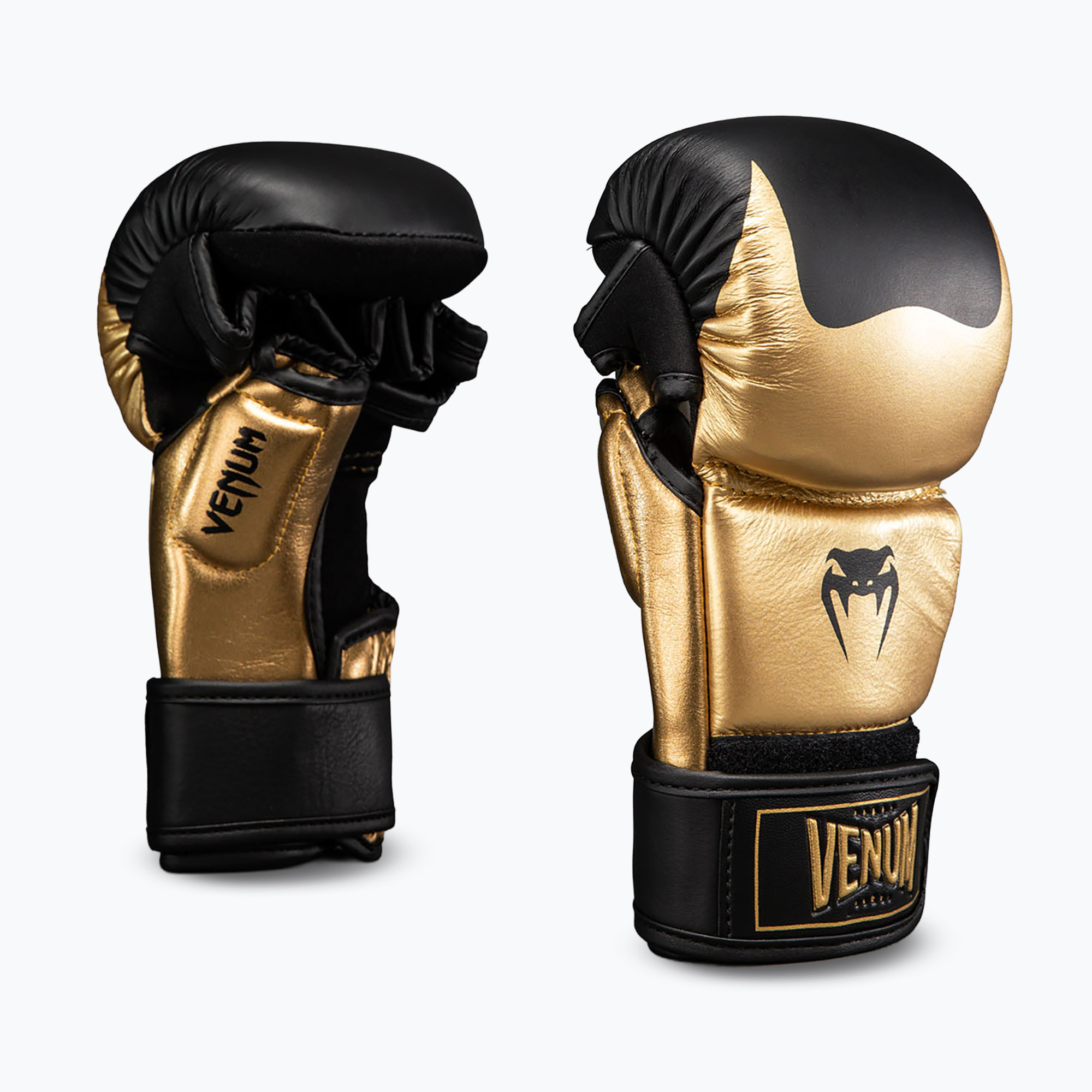 Ръкавици за ММА Venum Attack 2.0 Sparring Leather gold/black