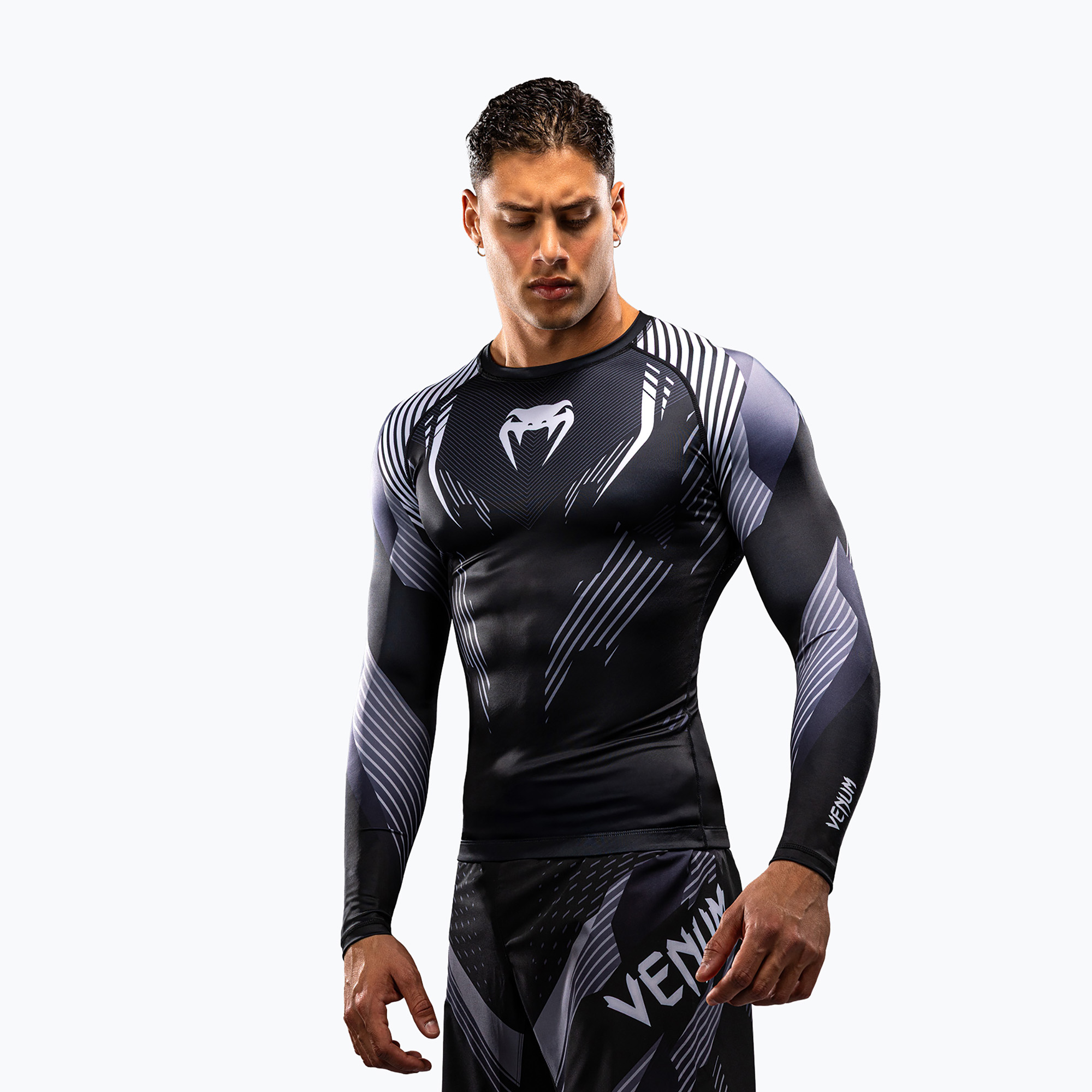 Мъжки рашгард с дълги ръкави Venum No-Gi 6.0 Rashguard black/white