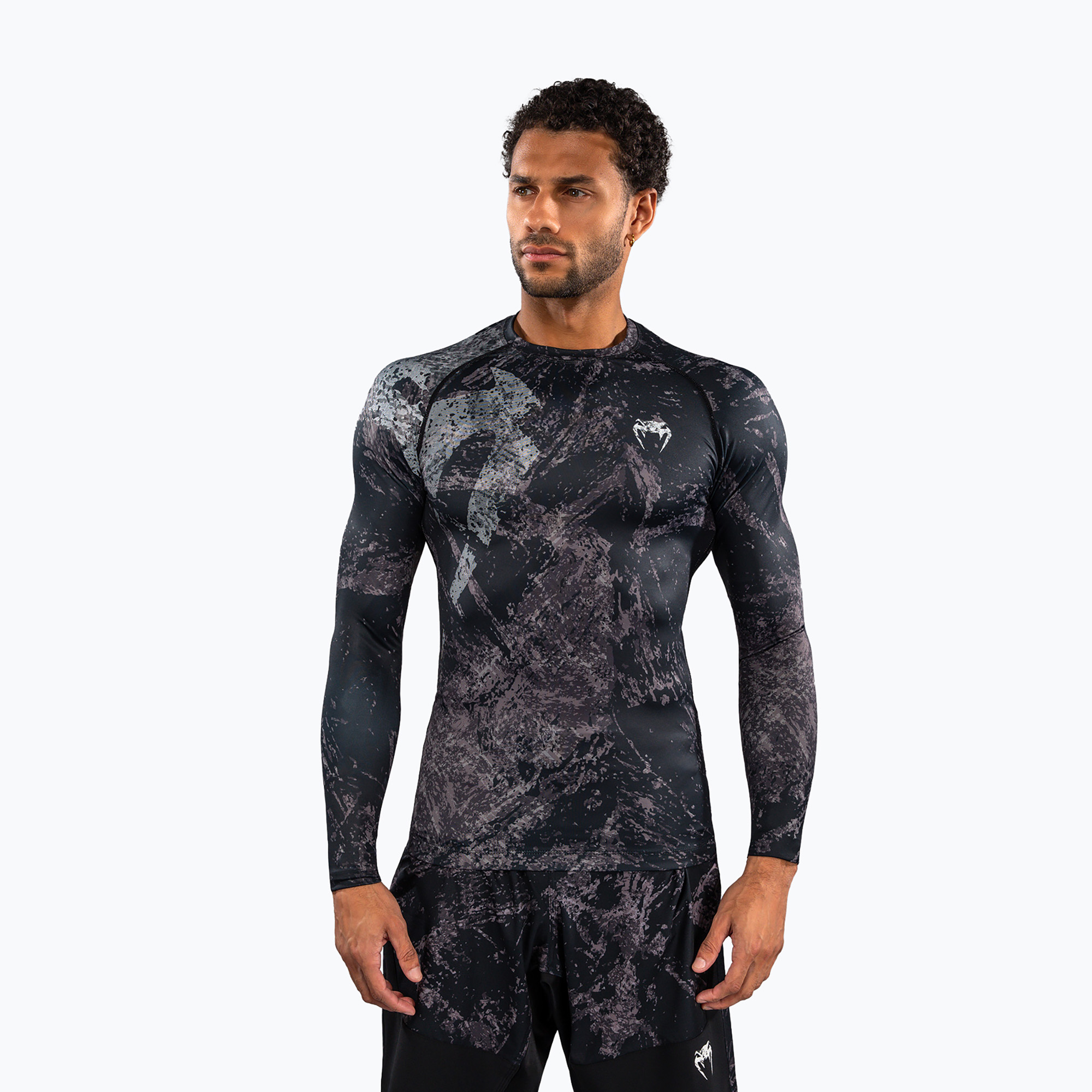 Мъжки рашгард с дълги ръкави Venum Rage & Workout Rashguard LS black/grey