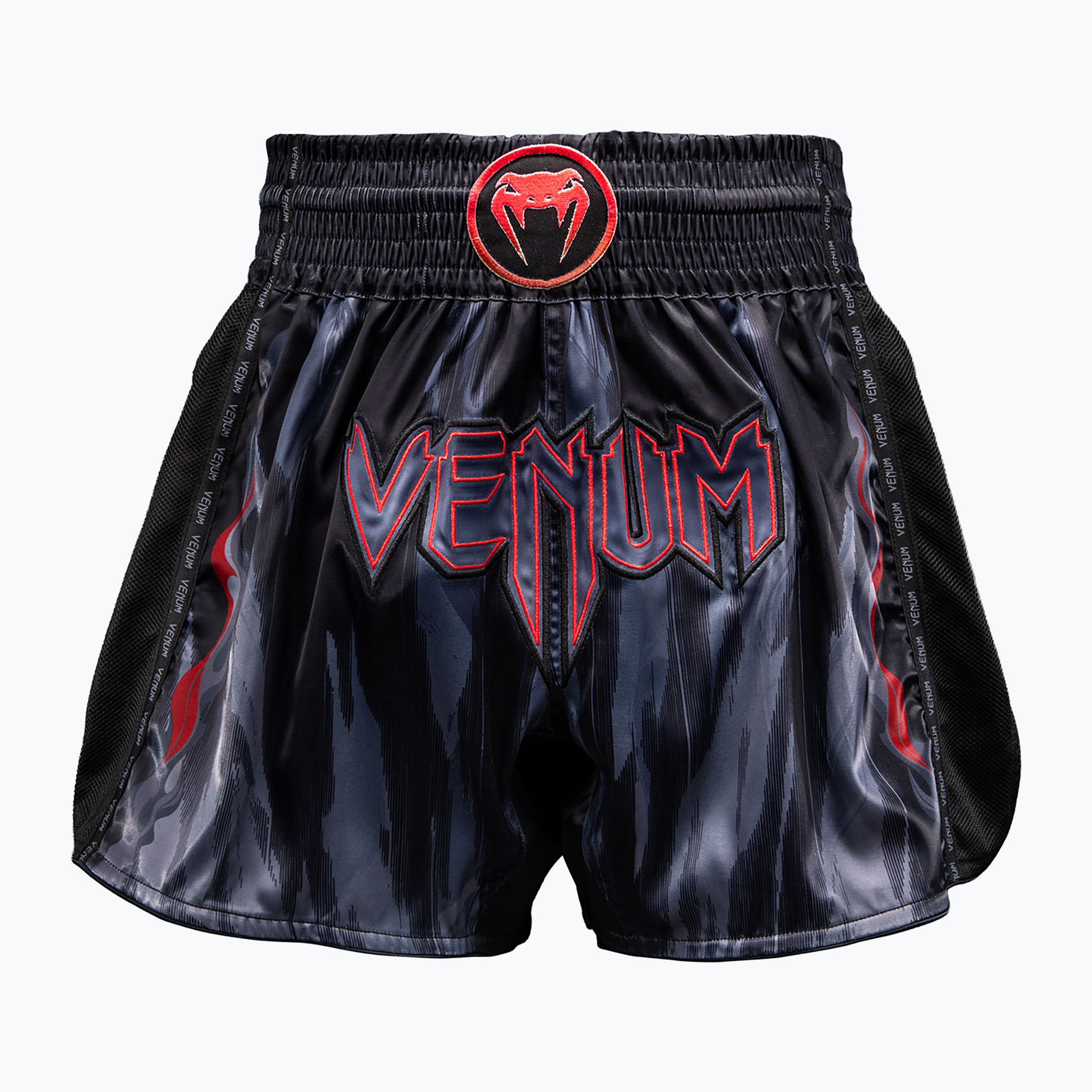 Pánske tréninkové šortky Venum Demon Muay Thai black/grey