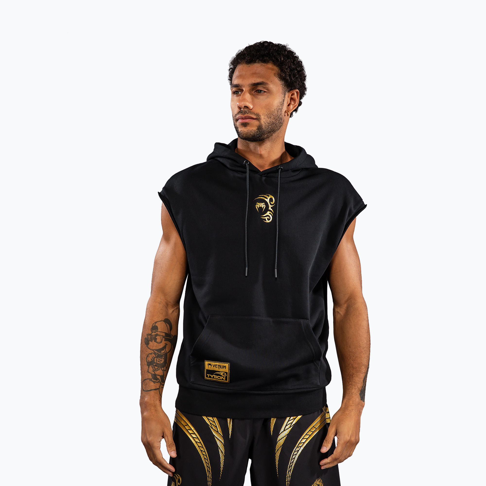 Pánska mikina Venum x Mike Tyson Tiger Sleeveless Hoodie black/gold