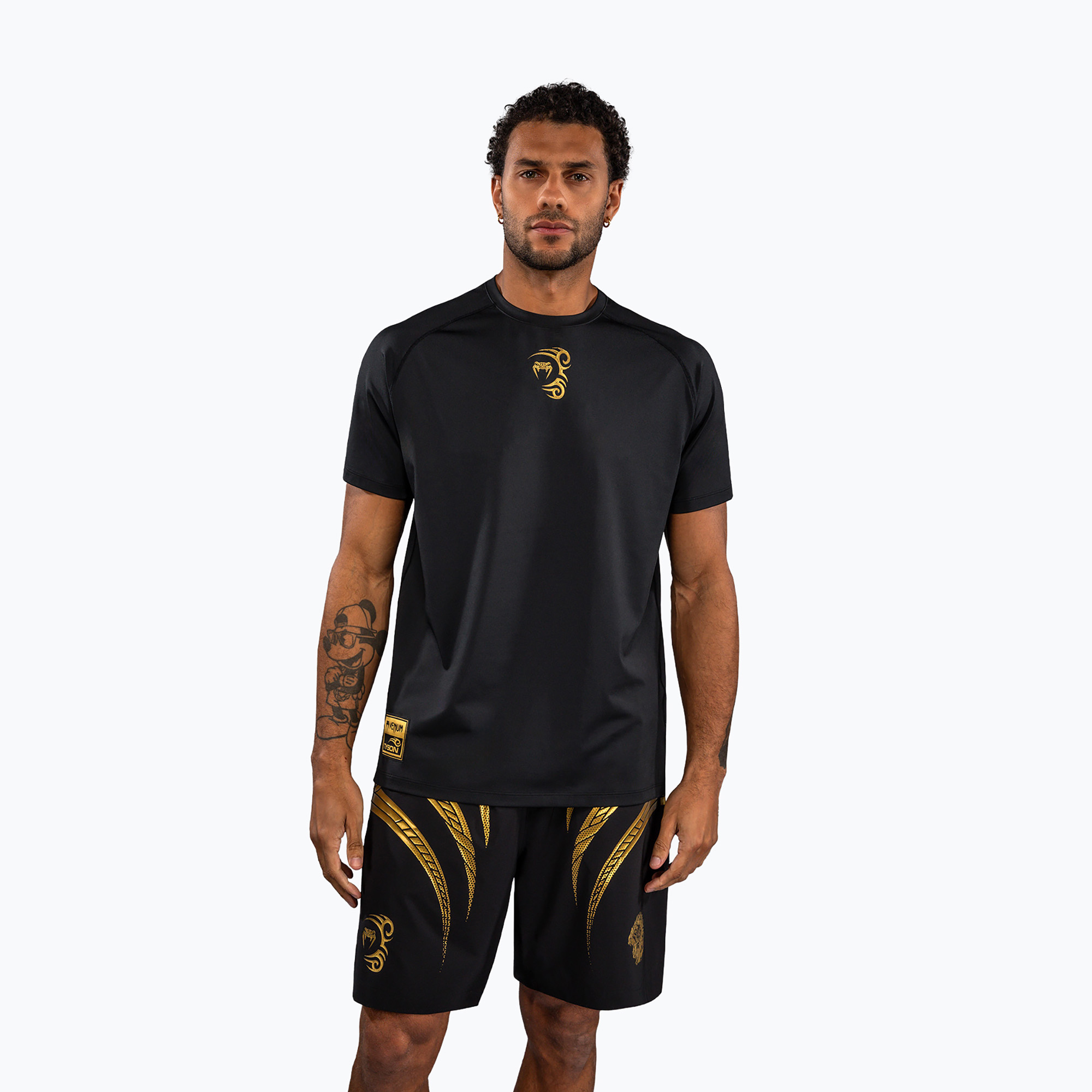 Мъжка тениска Venum x Mike Tyson Tiger Dry Tech black/gold
