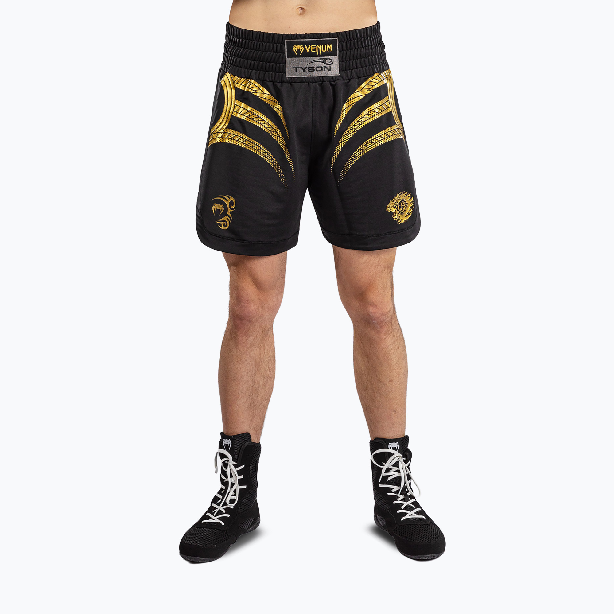 Pánske tréninkové šortky Venum x Mike Tyson Tiger black/gold