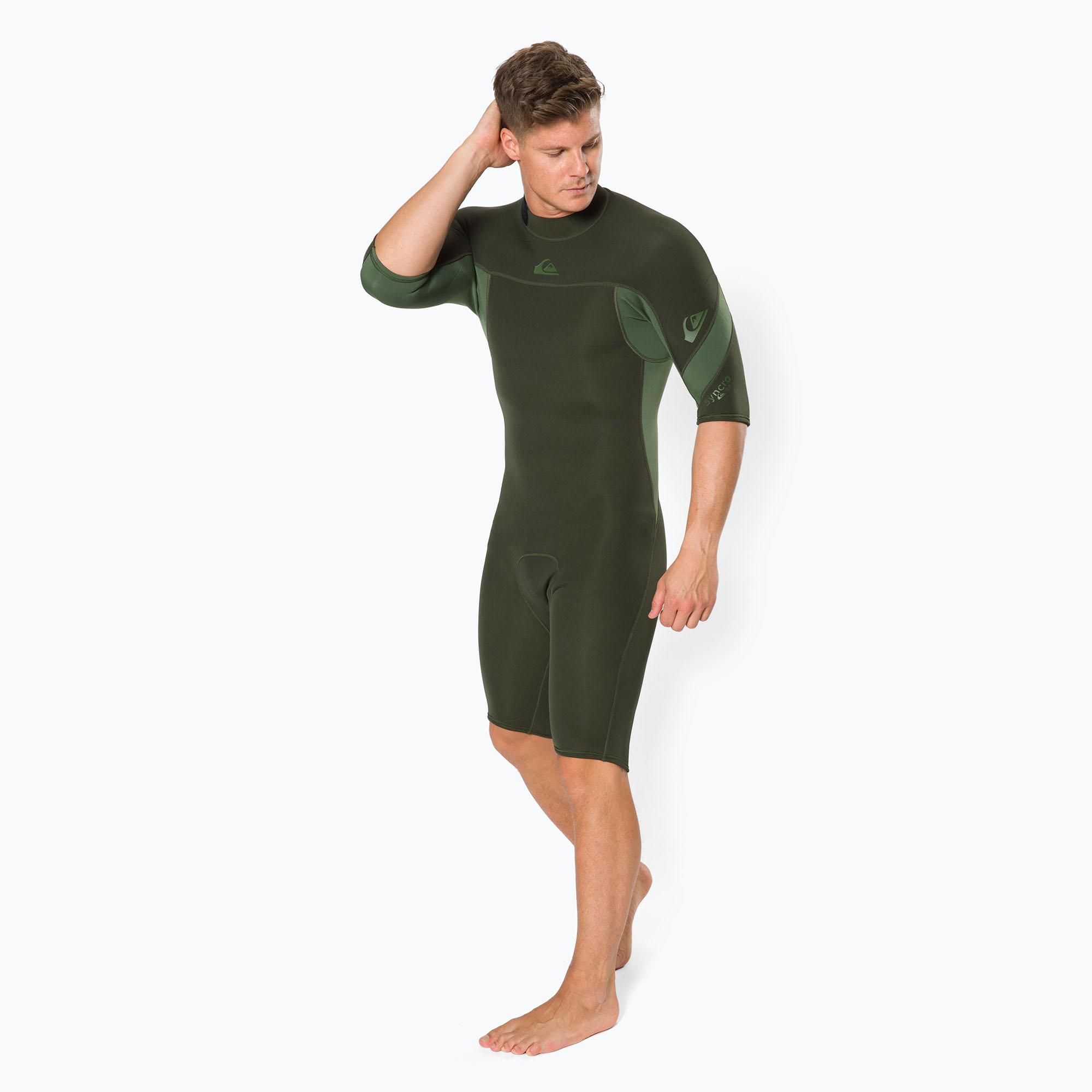 Pianka do pływania męska Quiksilver 2/2 mm Syncro Back Zip dark ivy/shade olive 