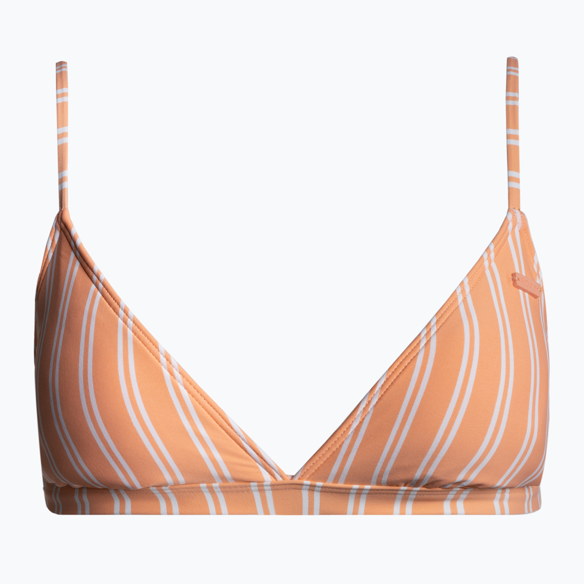 ROXY Into The Sun Fix Tiki Triangle papaya punch novelta stripe swimsuit top h (M) (Into The Sun Fix Tikitri ERJX304971-MFQ8)