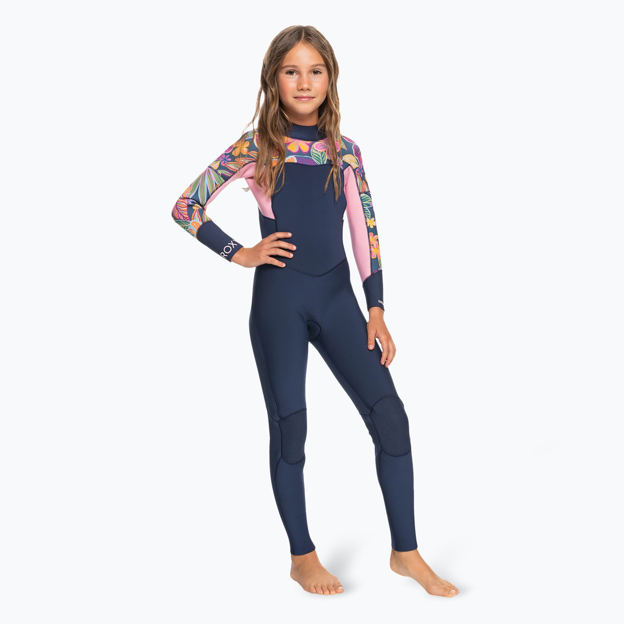 Pianka do pływania dziecięca ROXY 4/3 mm Swell Series Back Zip GBS mood indigo true 