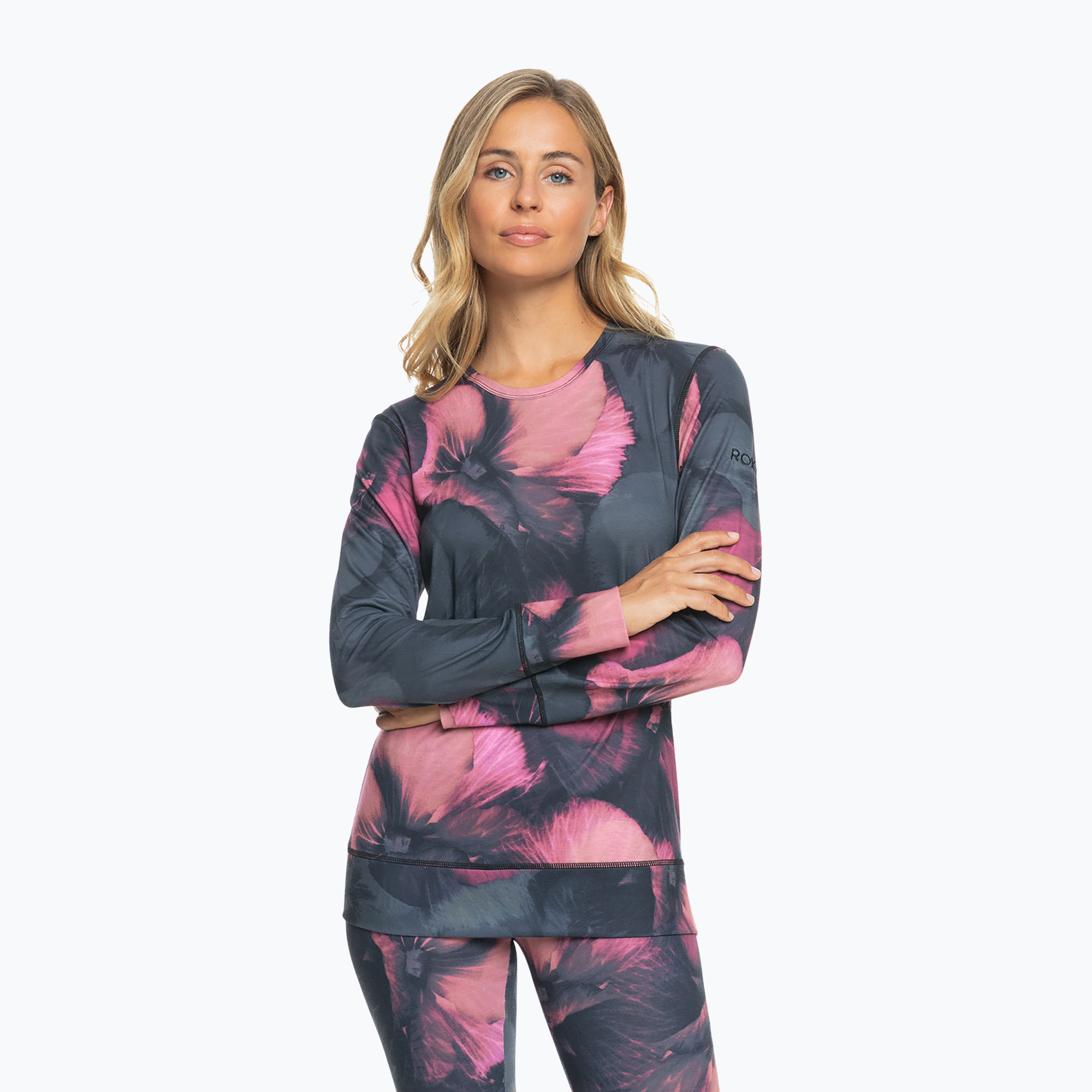 Dámska termo mikina ROXY Daybreak Top true black pansy pansy (Daybreak Top ERJLW03042)