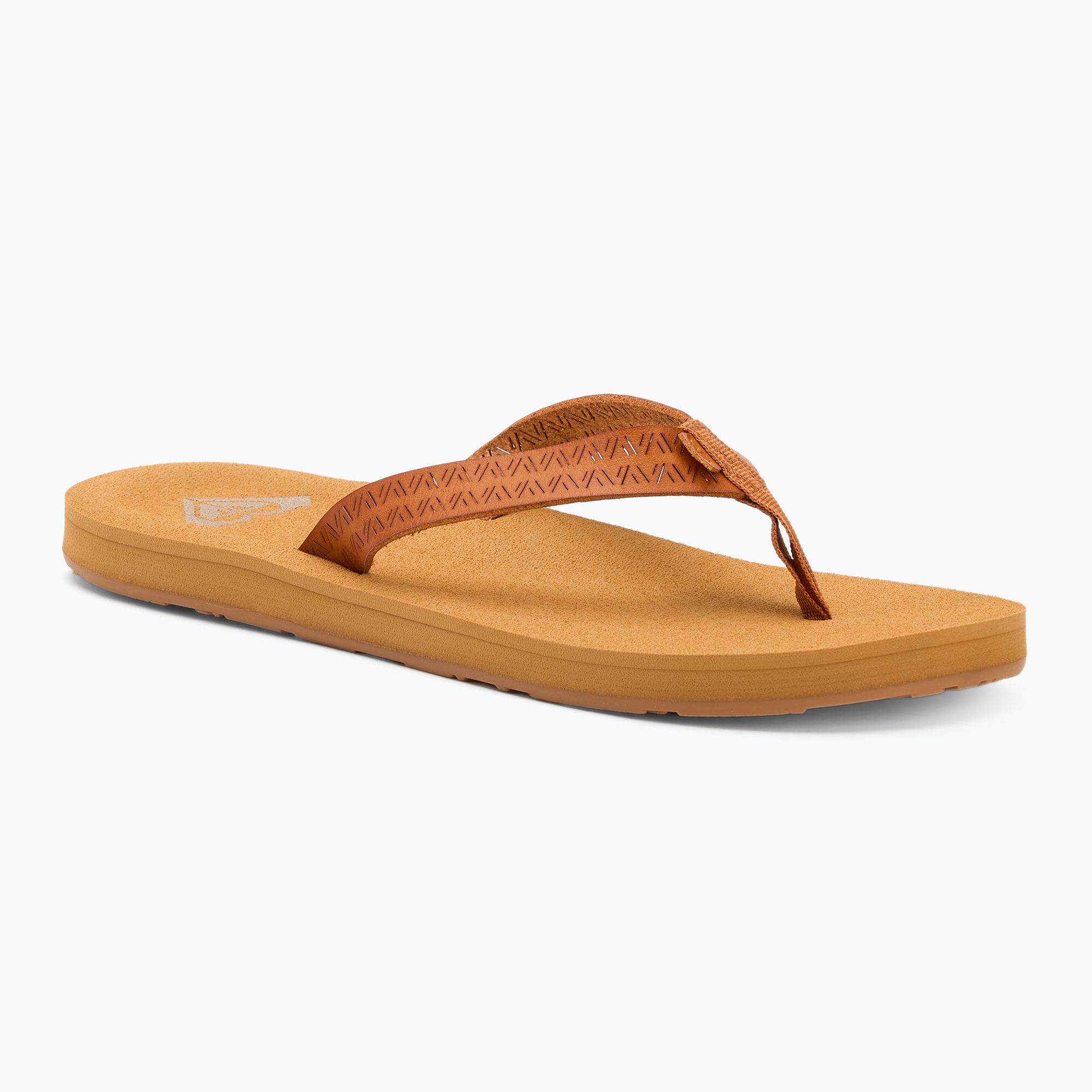 Dámske žabky ROXY Porto Motif tan (Porto Motif ARJL101146-TAN)
