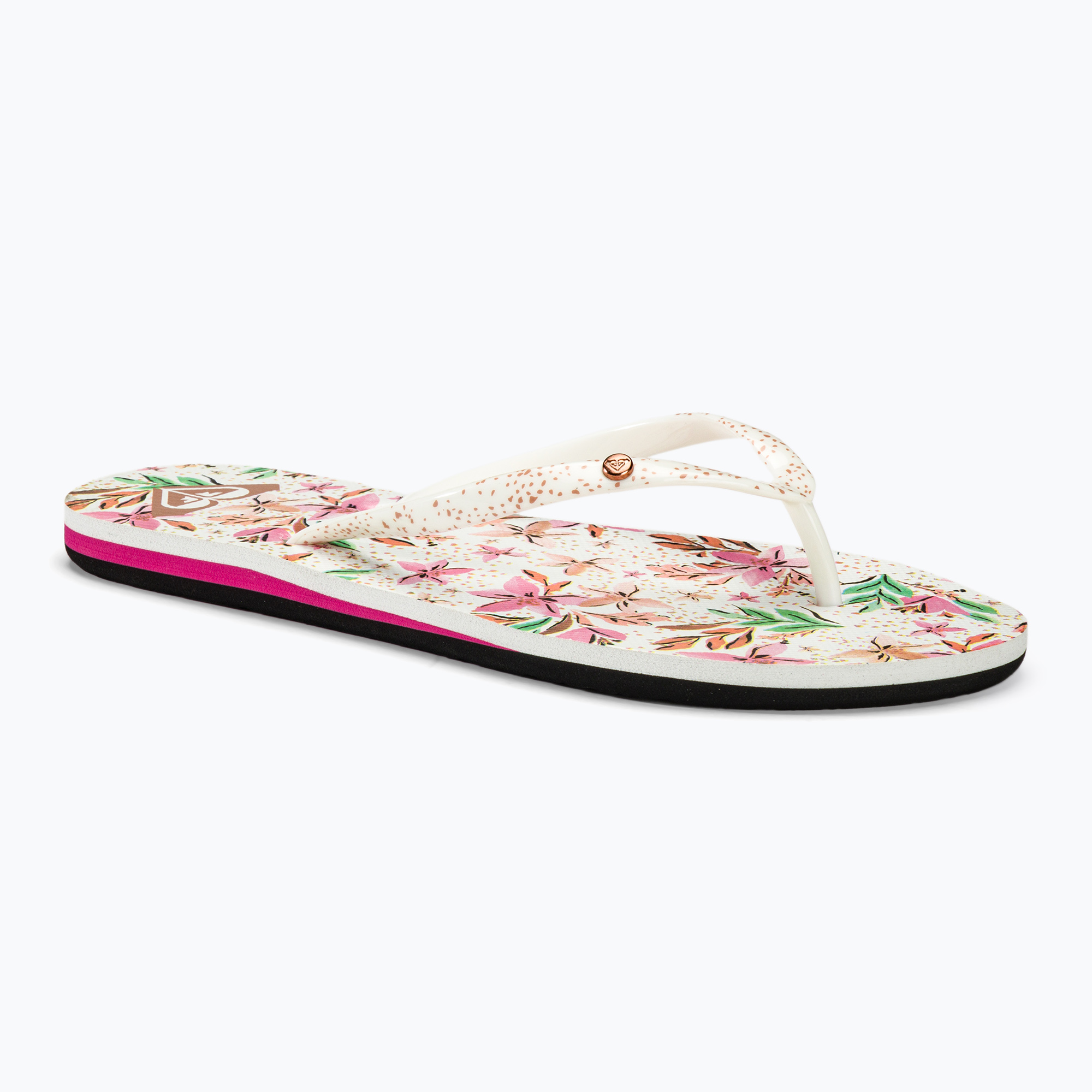 ROXY Portofino III infradito donna bianco/rosa stampato (37 EU) (Portofino III ARJL100870-WZT)