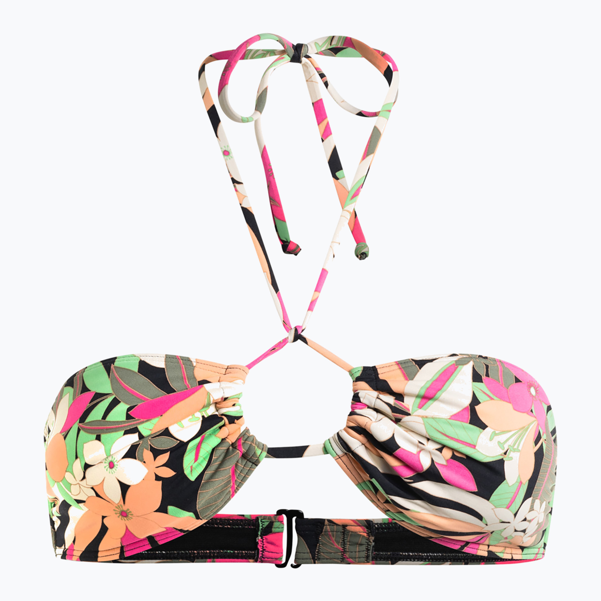 ROXY Stampato Beach Classics Halter costume top antracite palm song s (XS) (PT Beach Classics Fashion Tri ERJX305197)