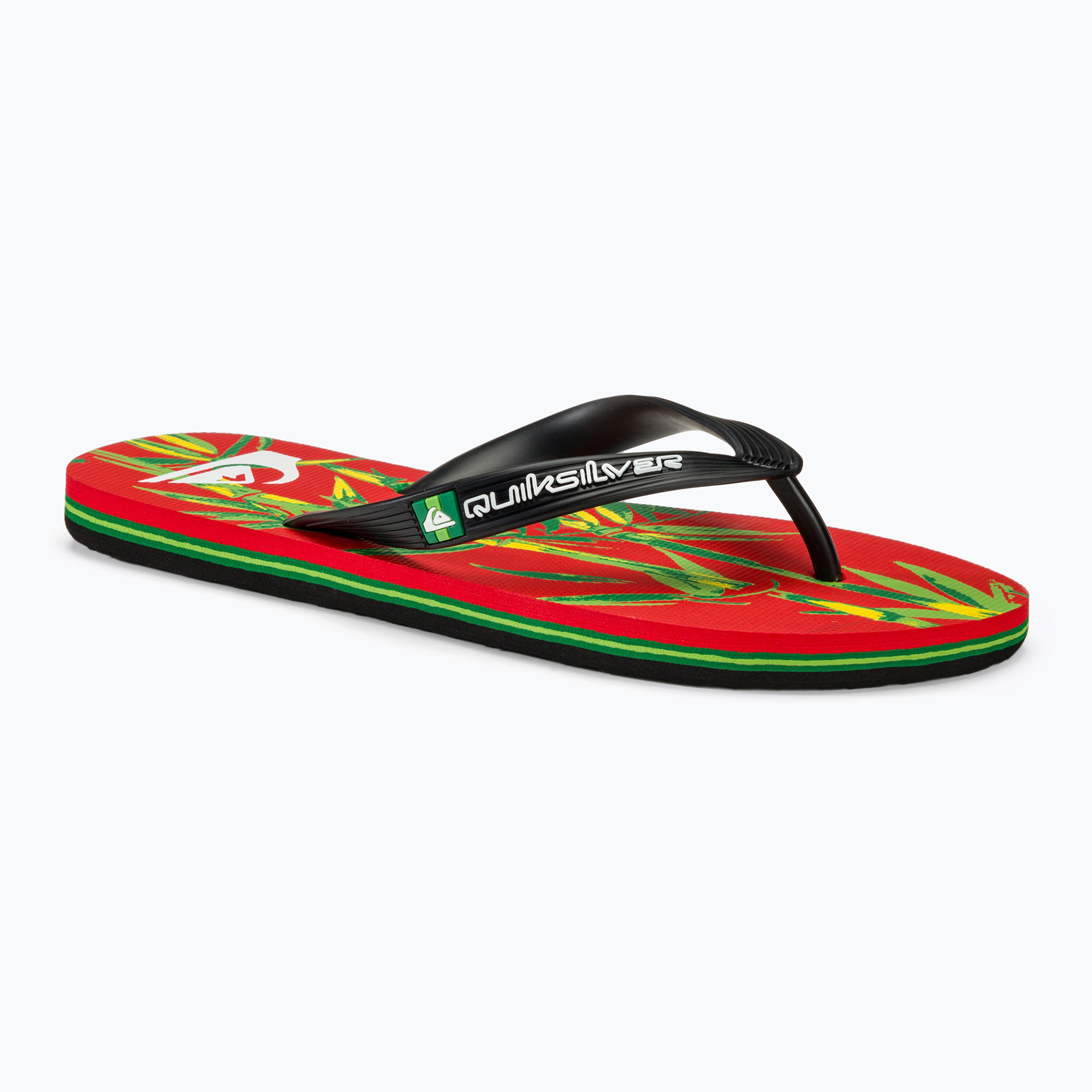 Șlapi bărbătești Quiksilver Molokai Art II negru/roșu/negru (Molokai Art II AQYL101360-XKRK)