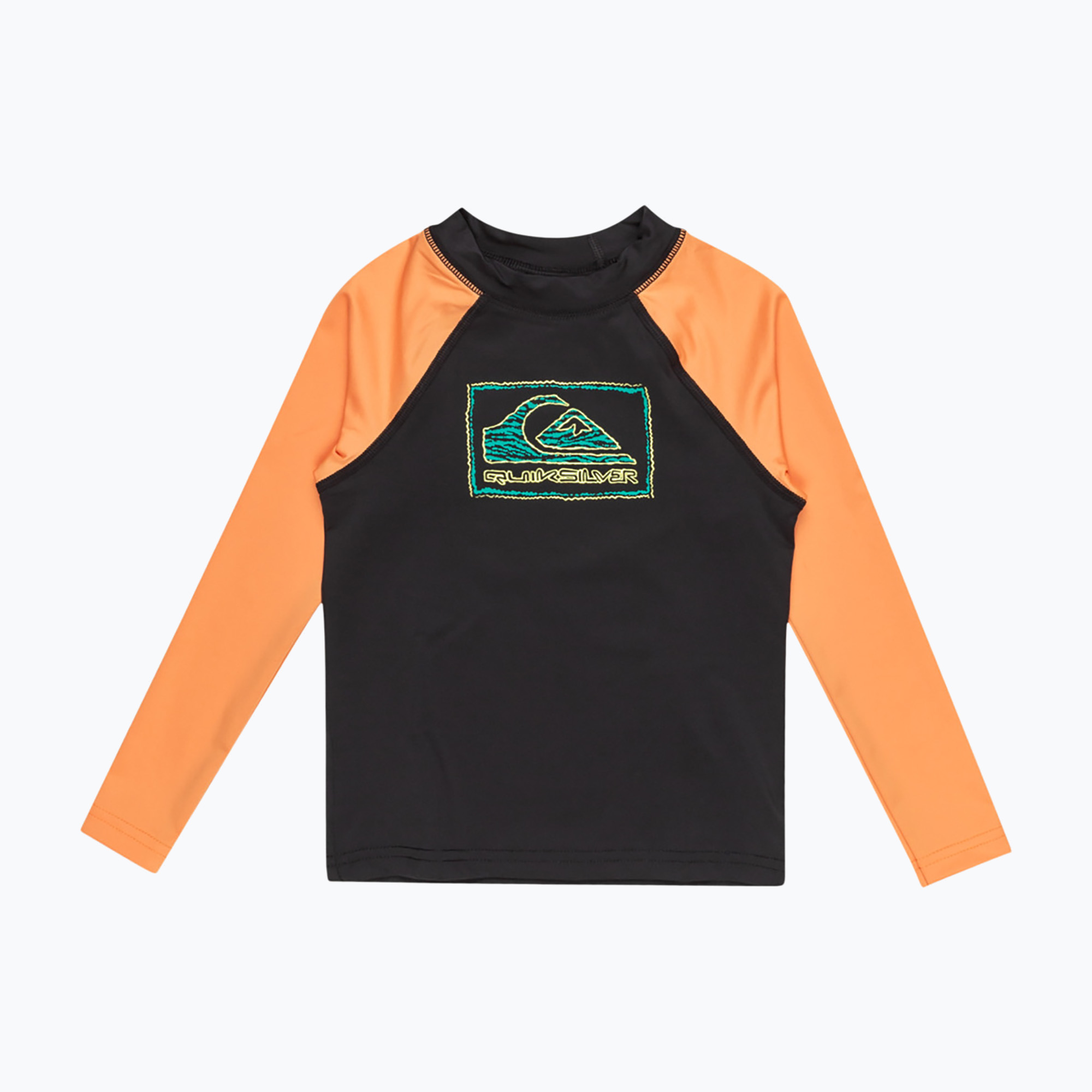 Детска блуза с дълъг ръкав за плуване Quiksilver Everyday UPF50 black/tangerine