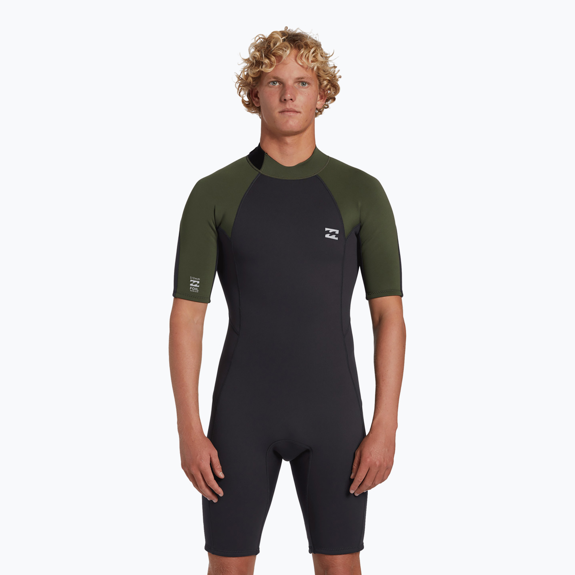 Pianka do pływania męska Billabong 2 mm Foil Back Zip Spring moss