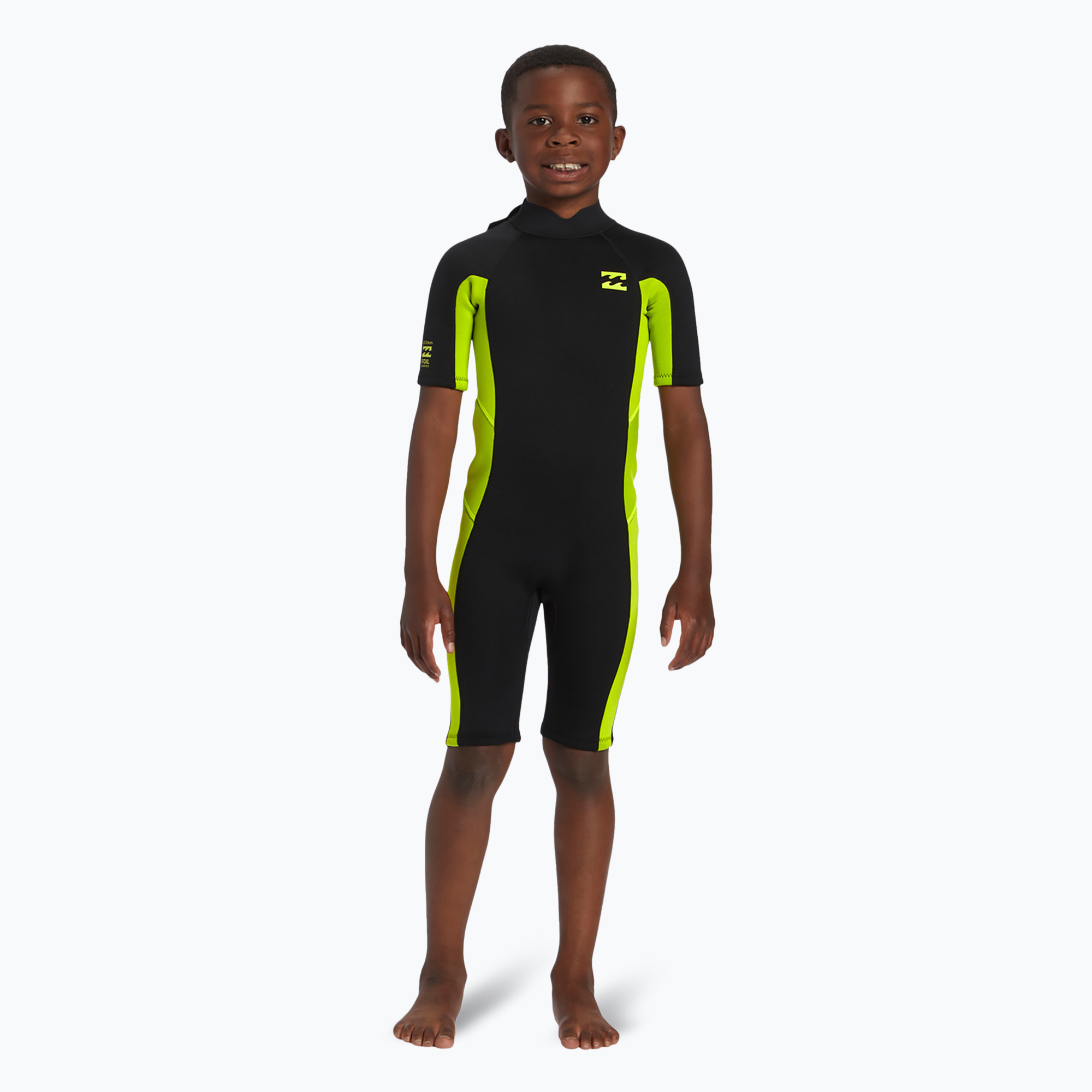 Pianka do pływania dziecięca Billabong 2 mm Toddler Foil Back Zip fluro lime 