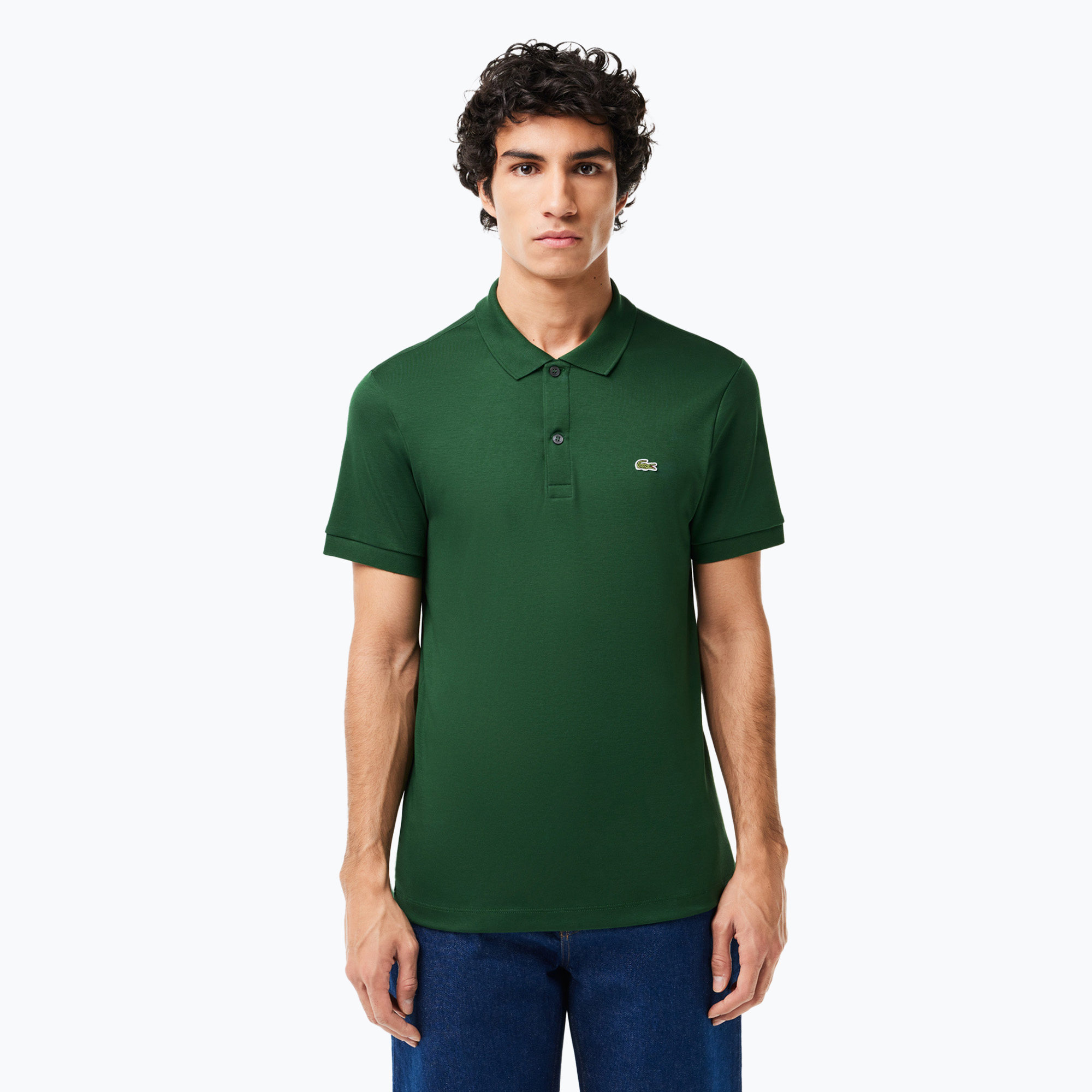Мъжка поло тениска Lacoste DH2050 green
