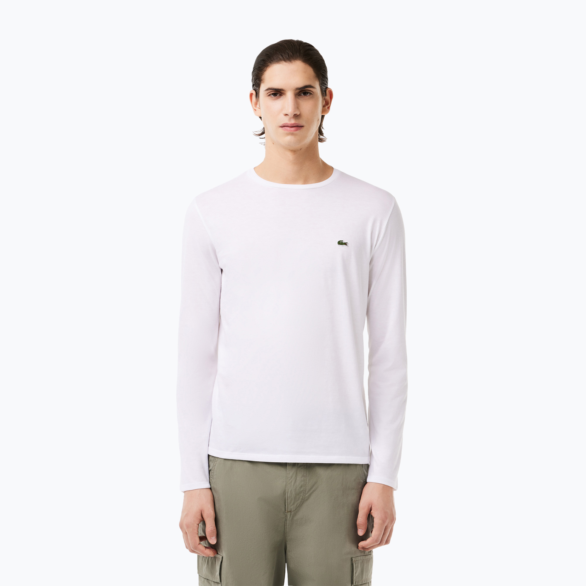 Longsleeve męskie Lacoste TH6712 white 
