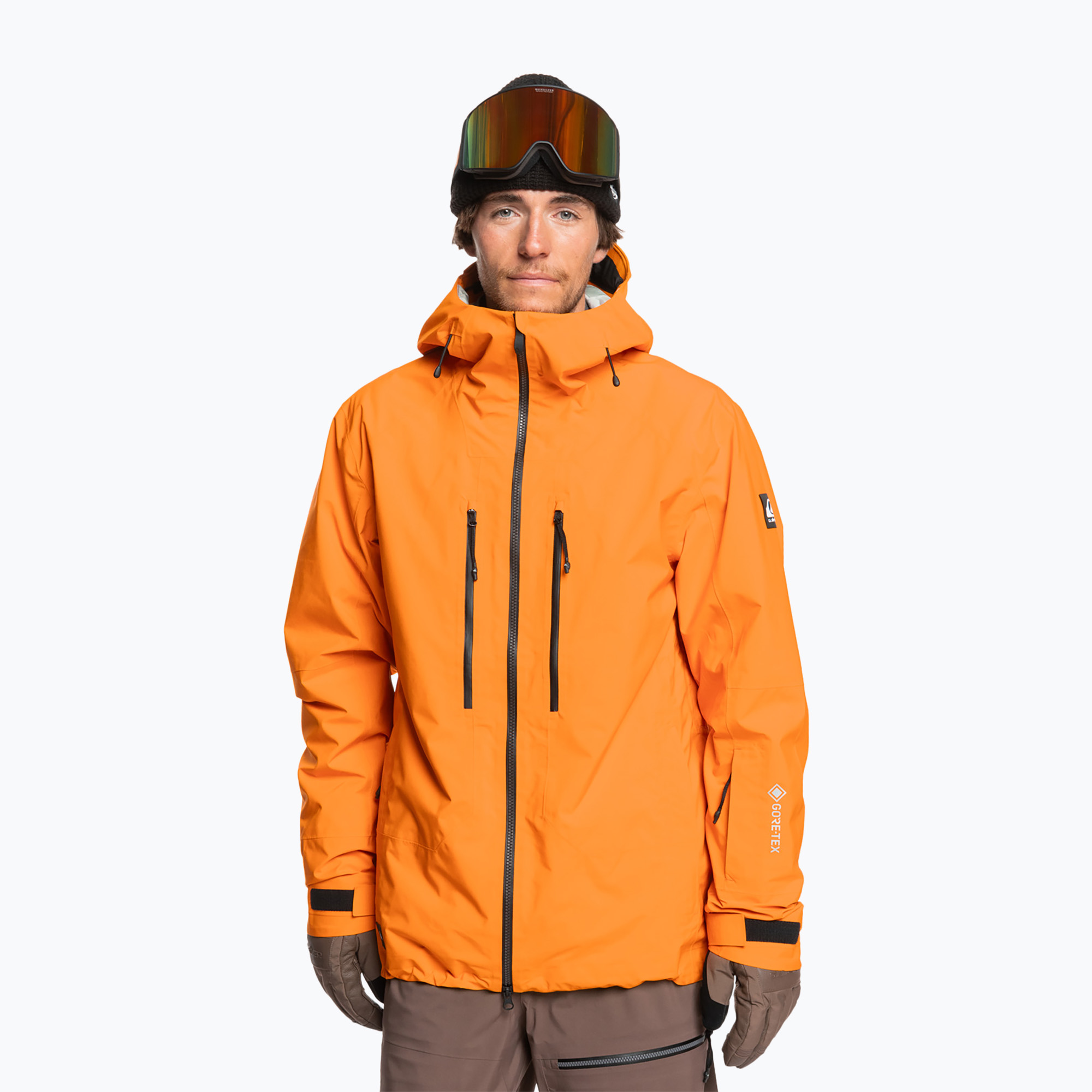 Men's snowboard jacket Quiksilver Pro Path Goretex 2L orange pepper (S)