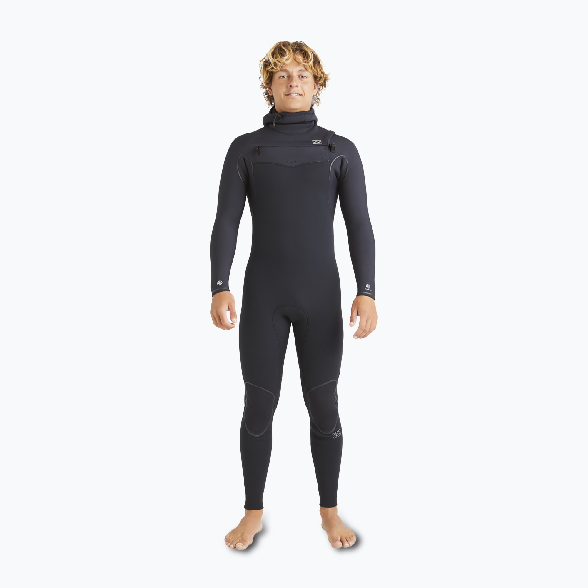 Pianka do pływania męska Billabong 5/4 mm Furnace Natural Chest Zip Hooded black 