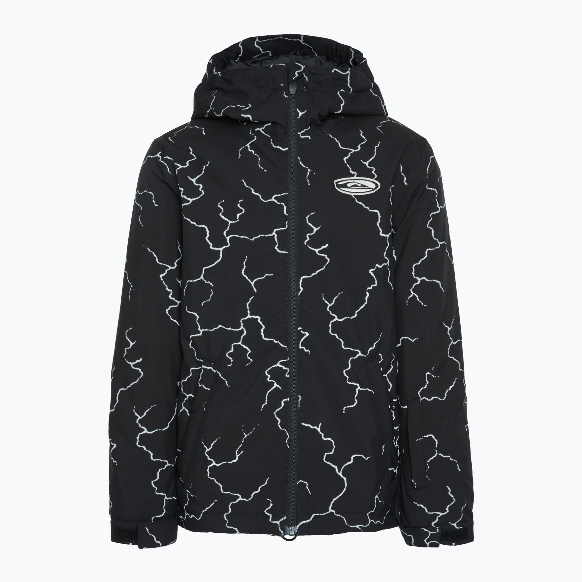 Детско яке за сноуборд Quiksilver High In The Hood Printed high energy black reflective