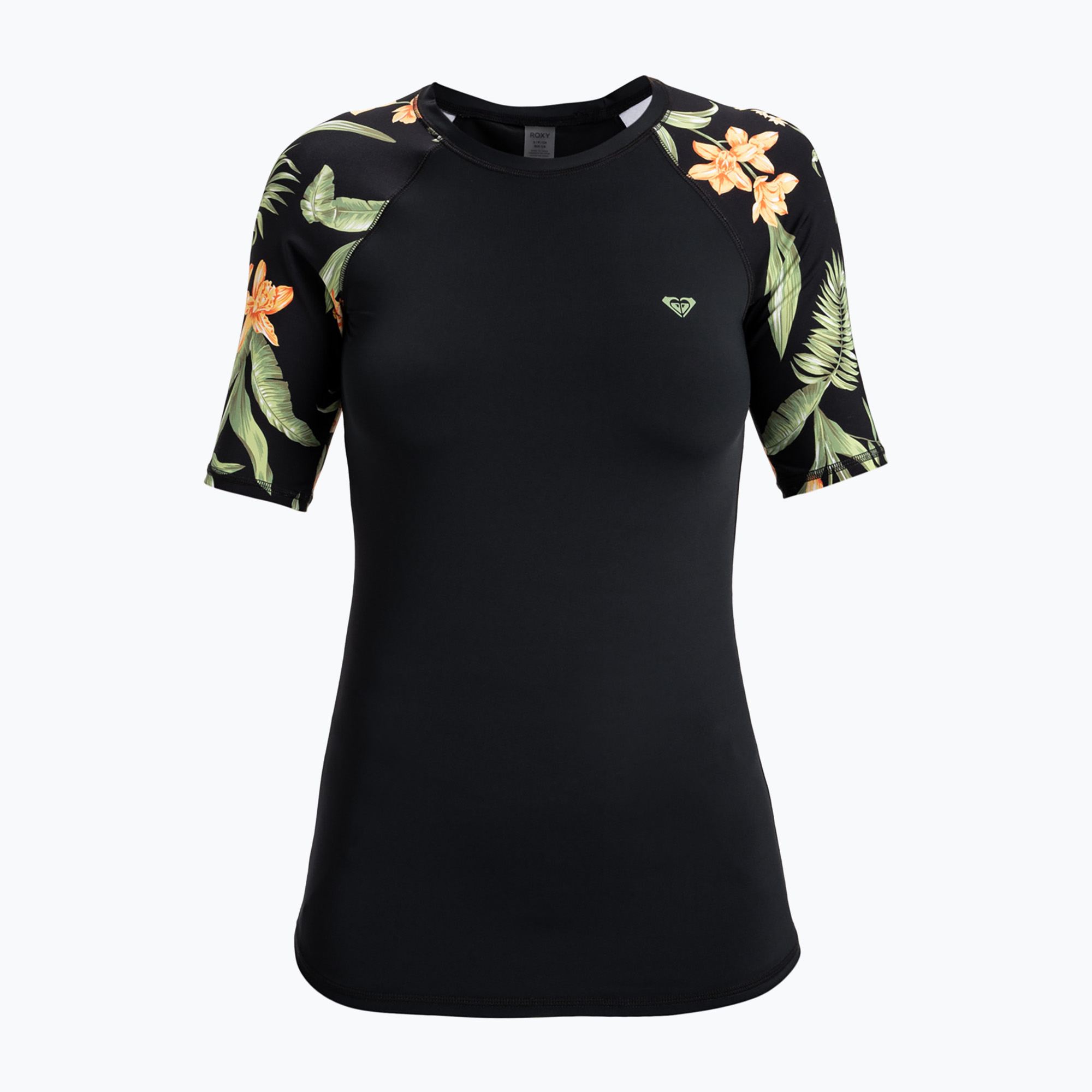 Koszulka do pływania damska ROXY Lycra Printed anthracite island escape 