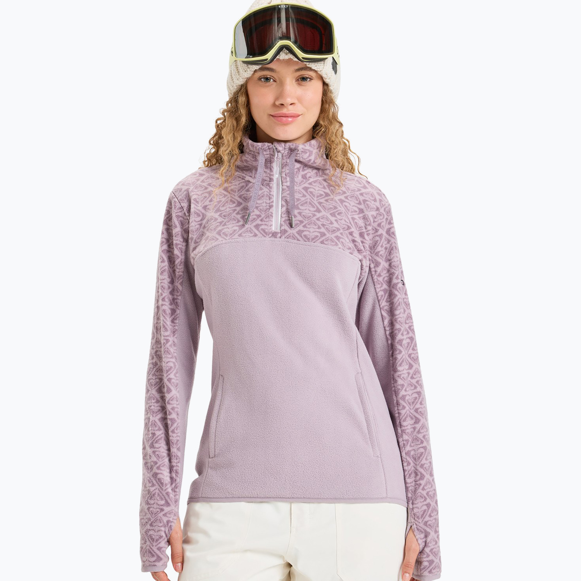 Női pulóver ROXY Sayna Half Zip nirvana/roxygram tonal (Sayna Half Zip ERJFT04831-KVJ5)