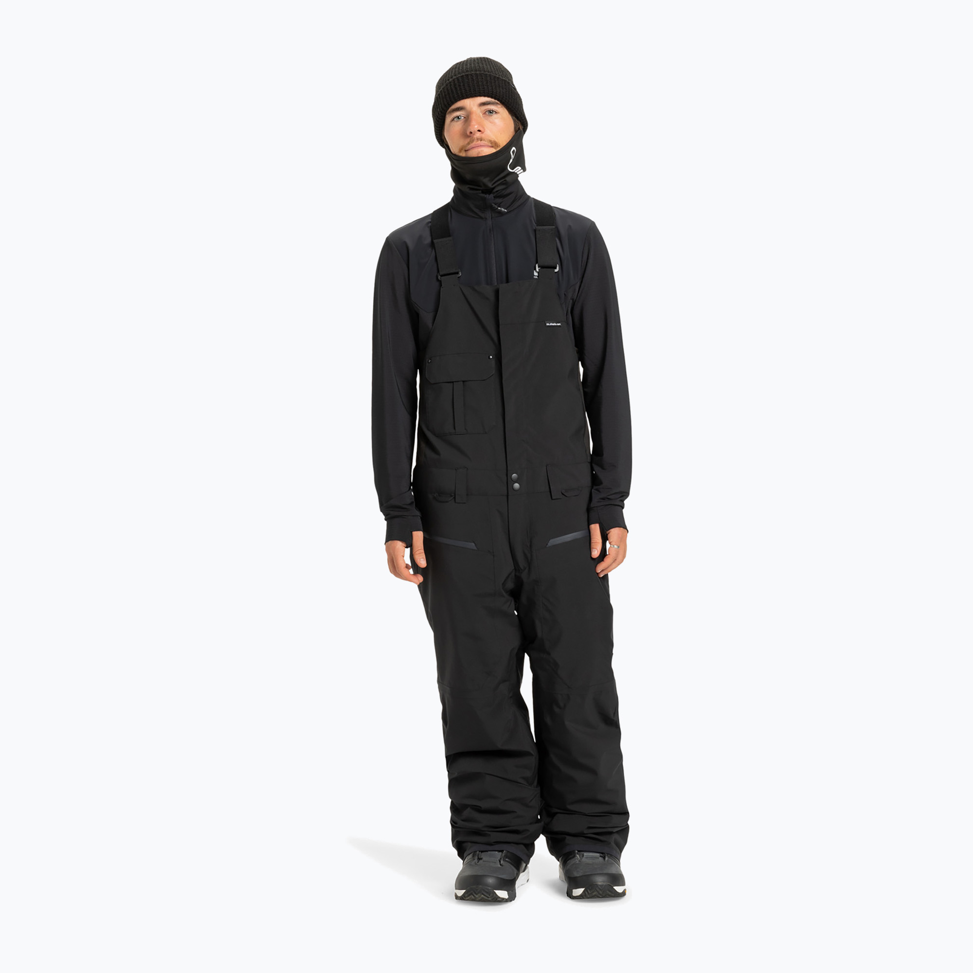 Мъжки панталони за сноуборд Quiksilver Paramo Stretch 20K Bib true black