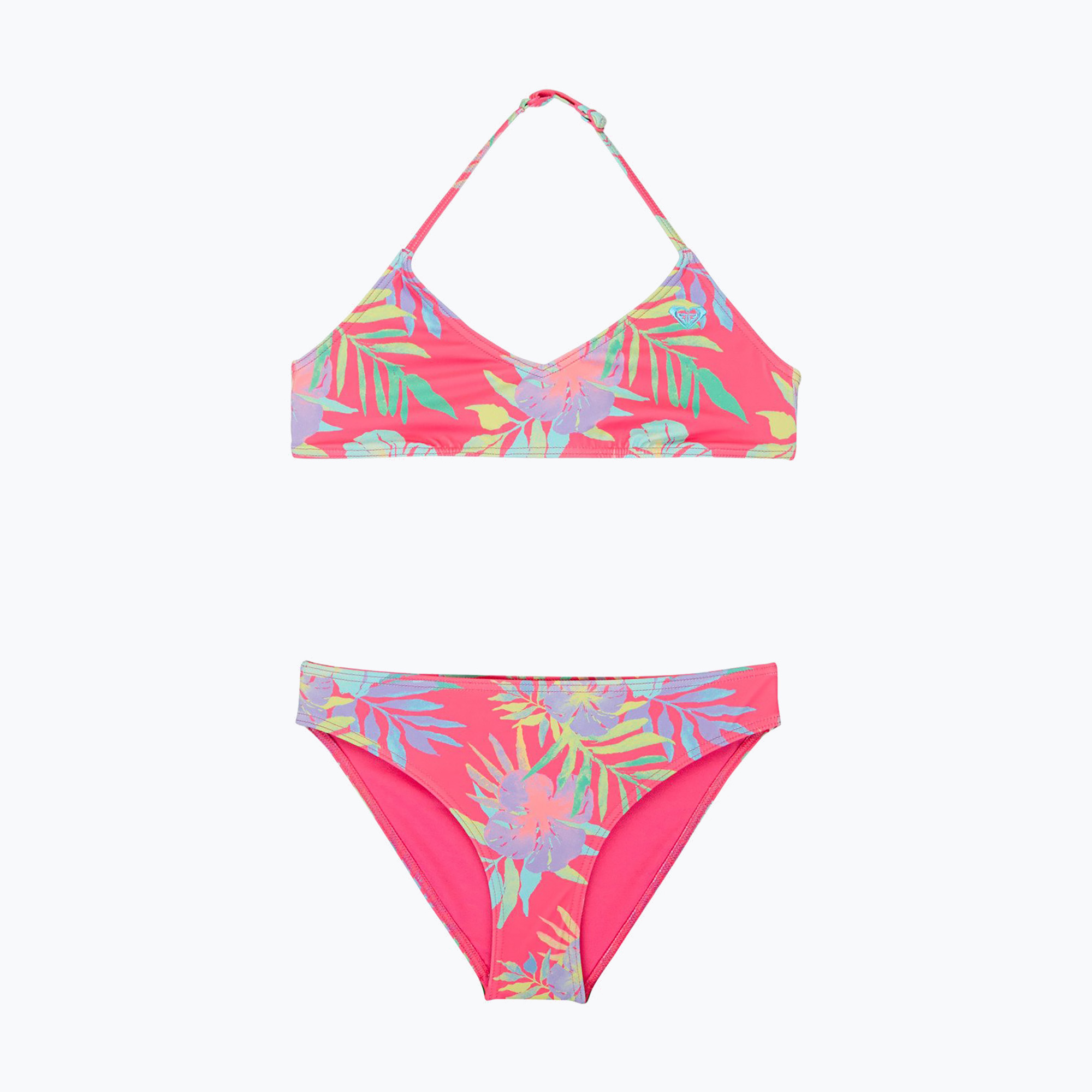 Детски бански костюм от две части ROXY Aquarella Tri Bralette Set sangria sunset