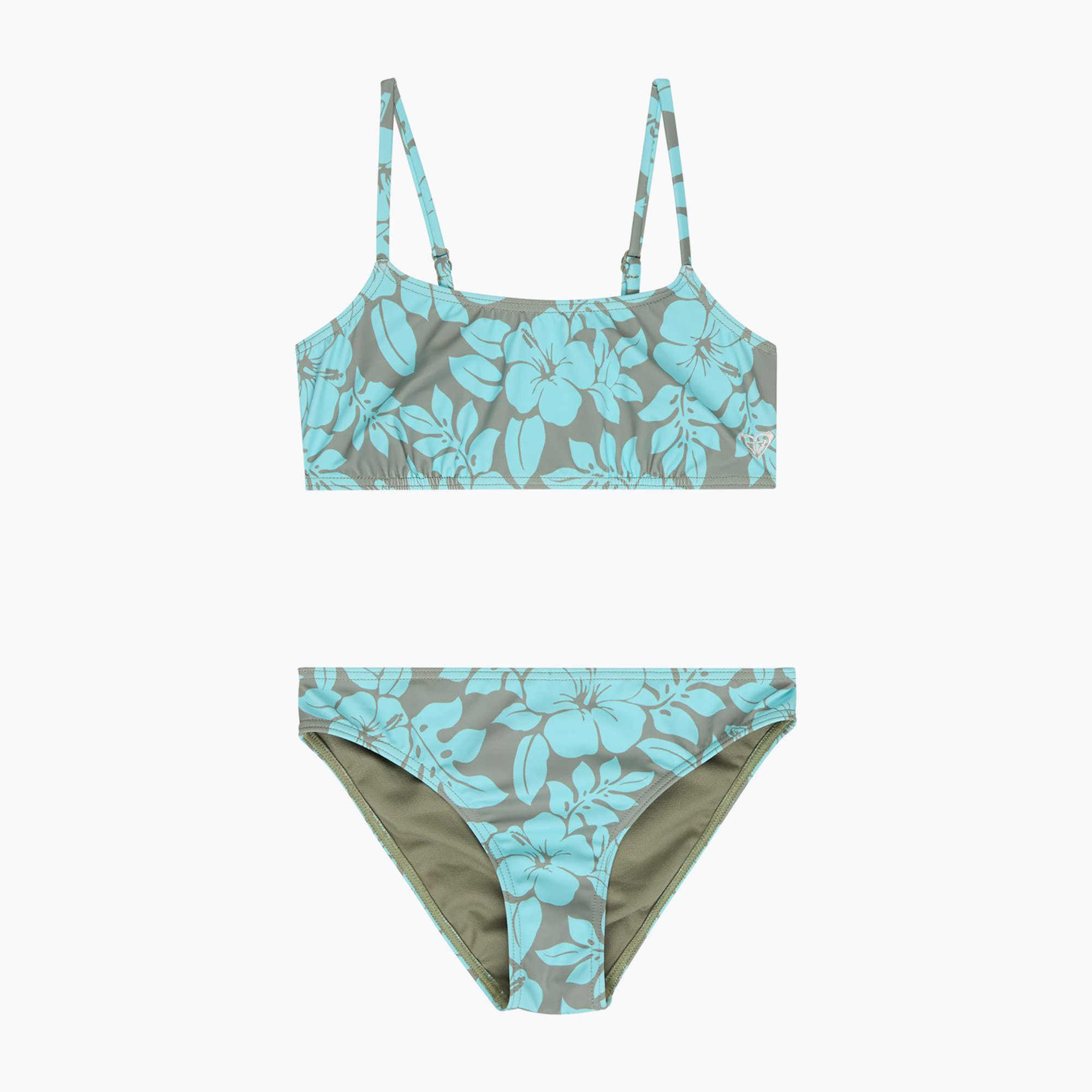 Strój kąpielowy dwuczęściowy dziecięcy ROXY Spirit Bralette Set oli green the mo mini rg