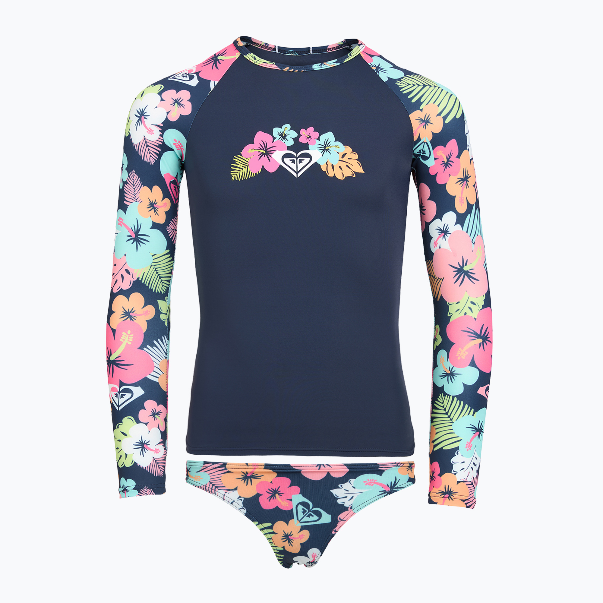 Дълъг ръкав   долна част на бански костюм ROXY Morning Flower Lycra Set mood indigo morning flowers