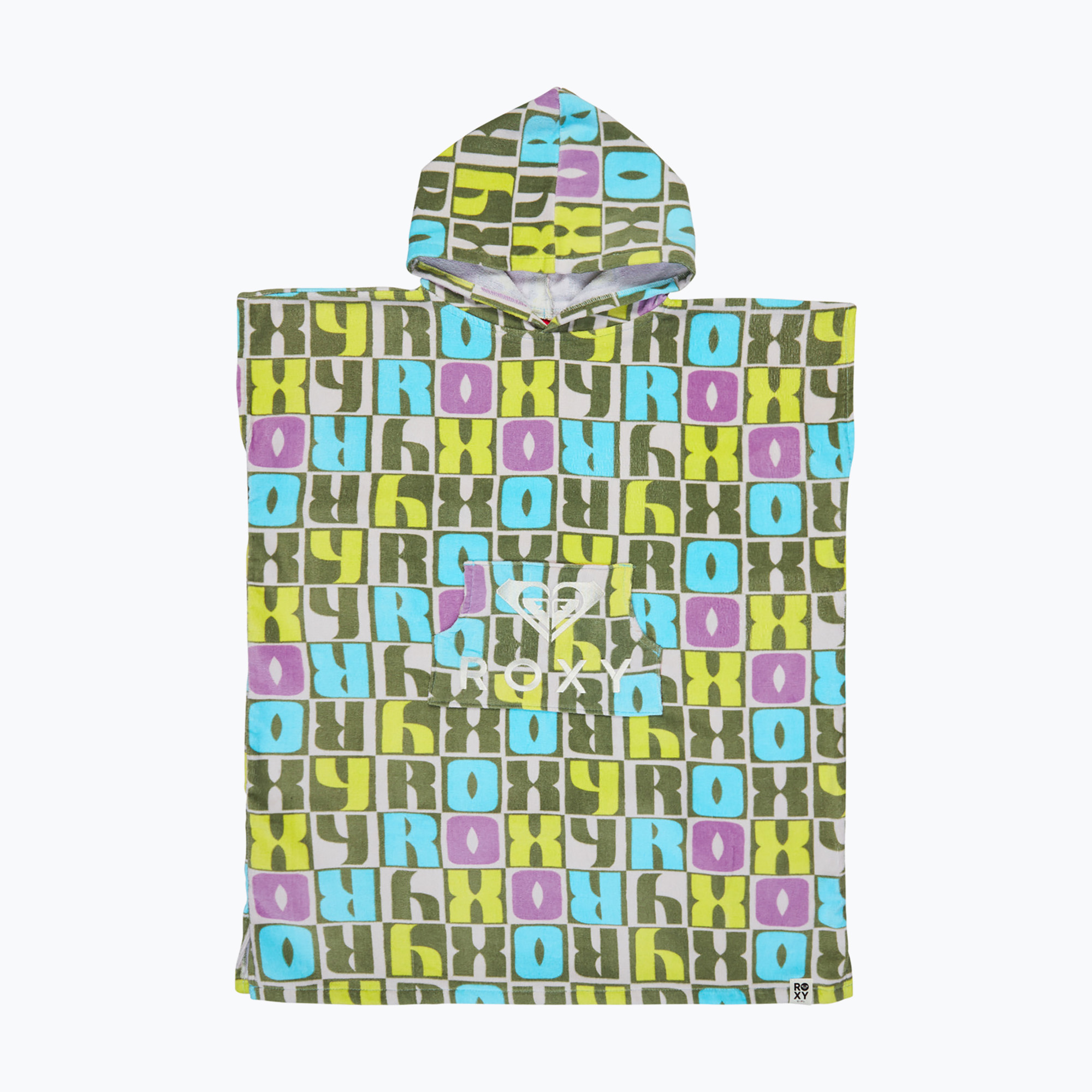 Ponczo dziecięce ROXY RG Stay Magical Printed oil green letter up 