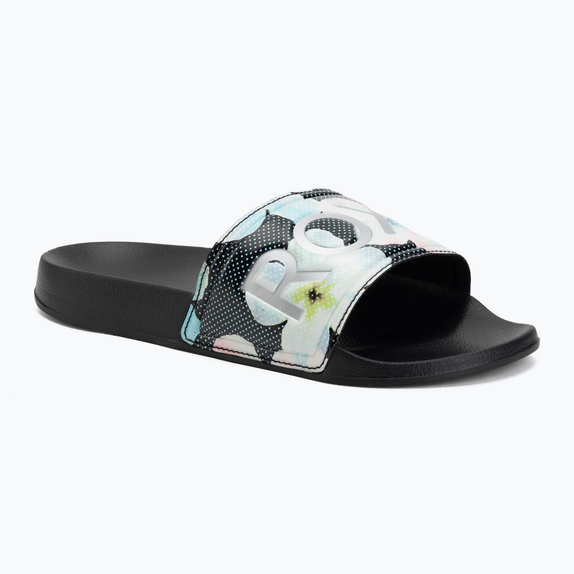 Klapki damskie ROXY Slippy II Printed black multi 1 