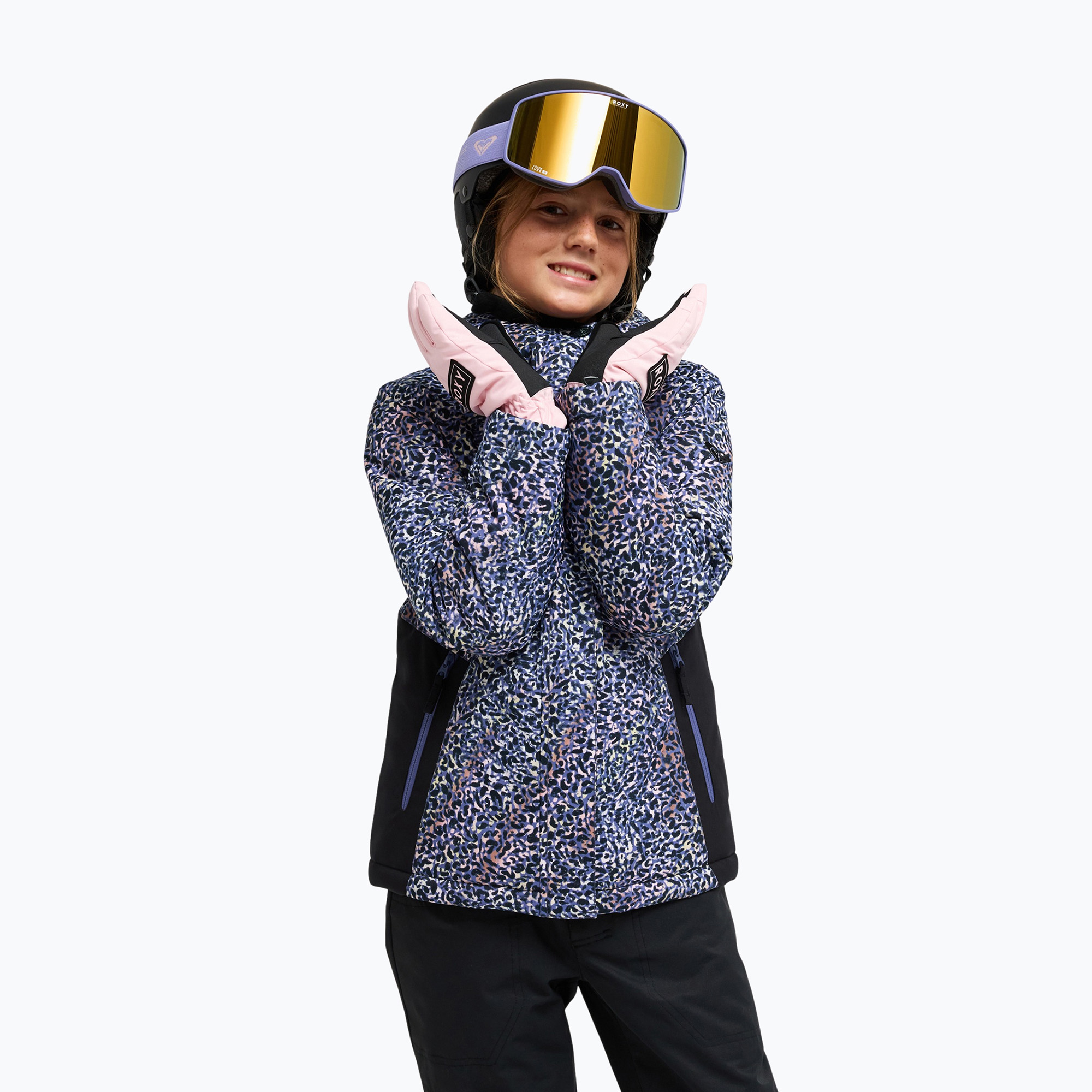 Детско сноуборд яке ROXY Snowflare true black wildin out rg