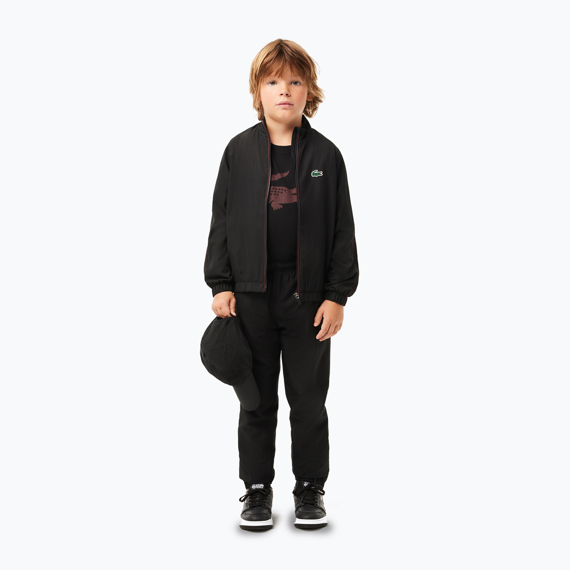 Detská tepláková súprava Lacoste WJ2450 black (WJ2450)