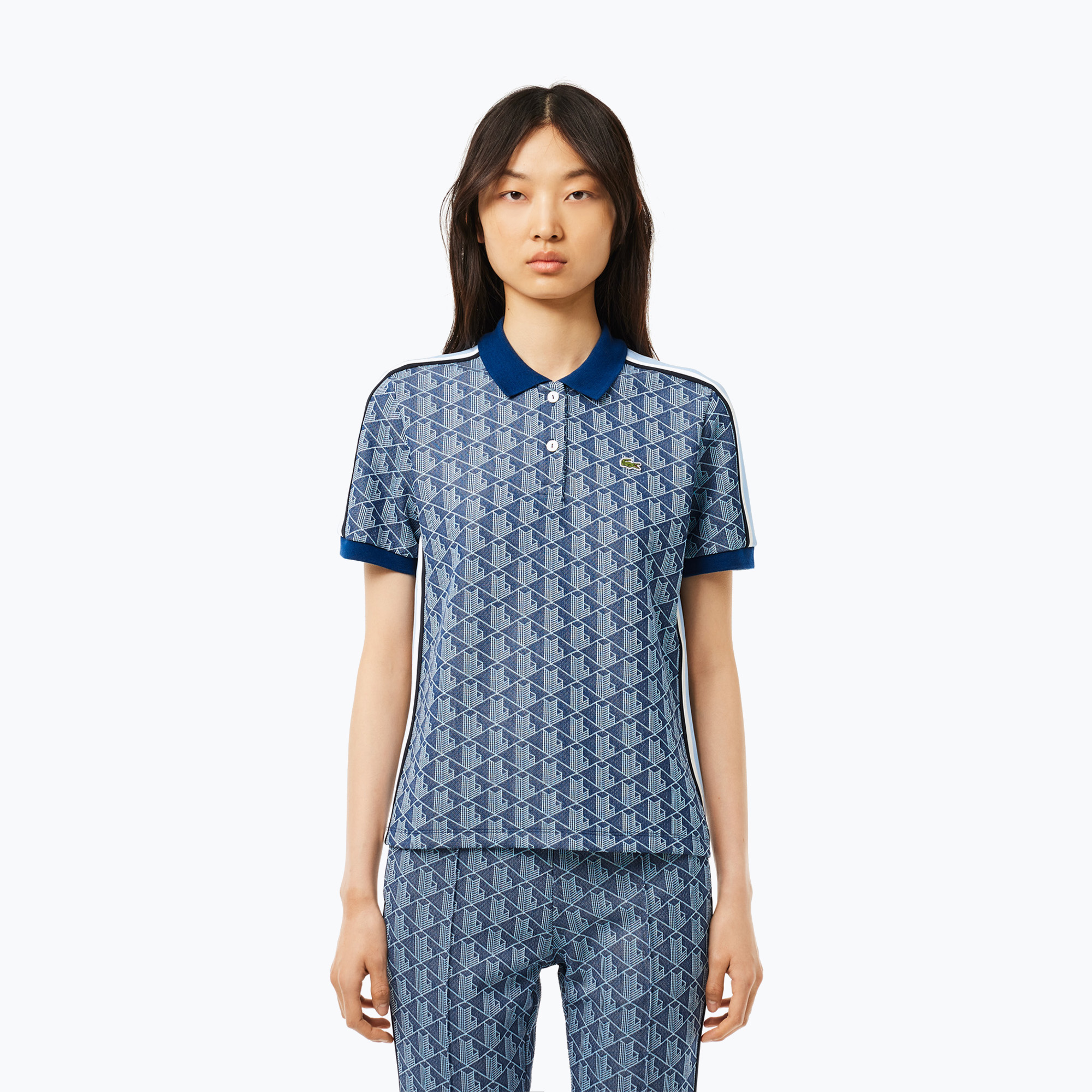 Dámske polo tričko Lacoste DF3364 globe/overview (DF3364)