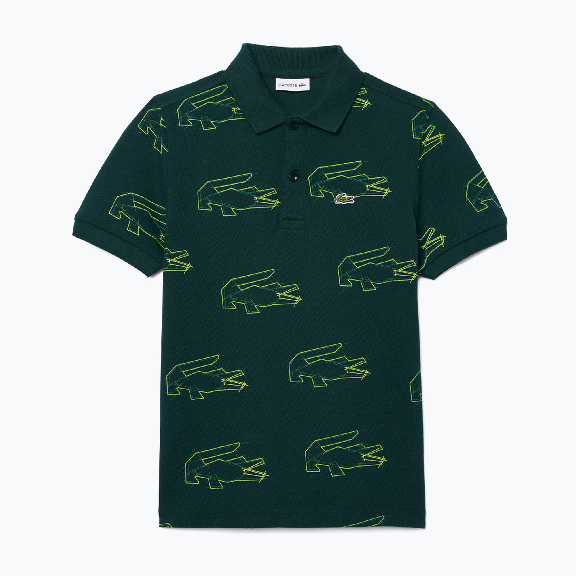 Koszulka polo dziecięca Lacoste PJ5663 sinople-multico 