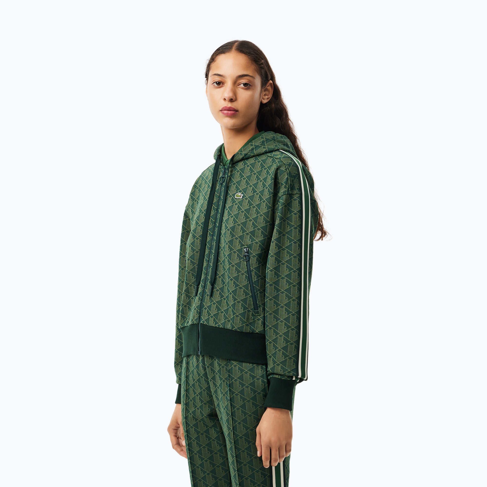 Bluza damska Lacoste SF7606 sinople/khaki 