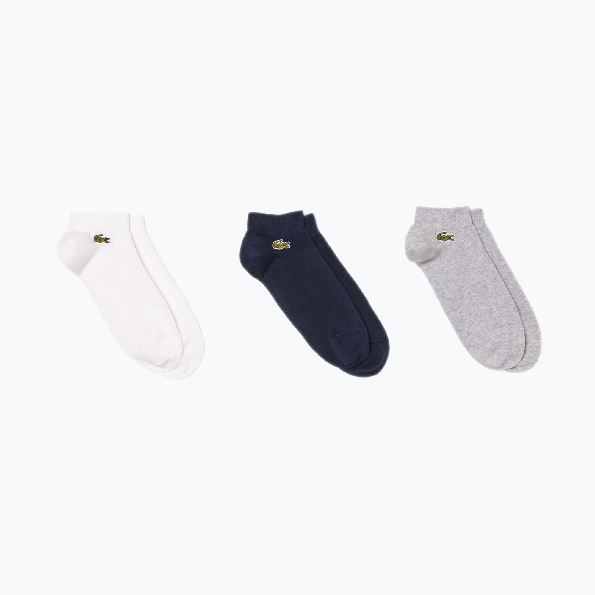 Skarpety Lacoste RA2917 3 pary silver chine/navy blue/white 