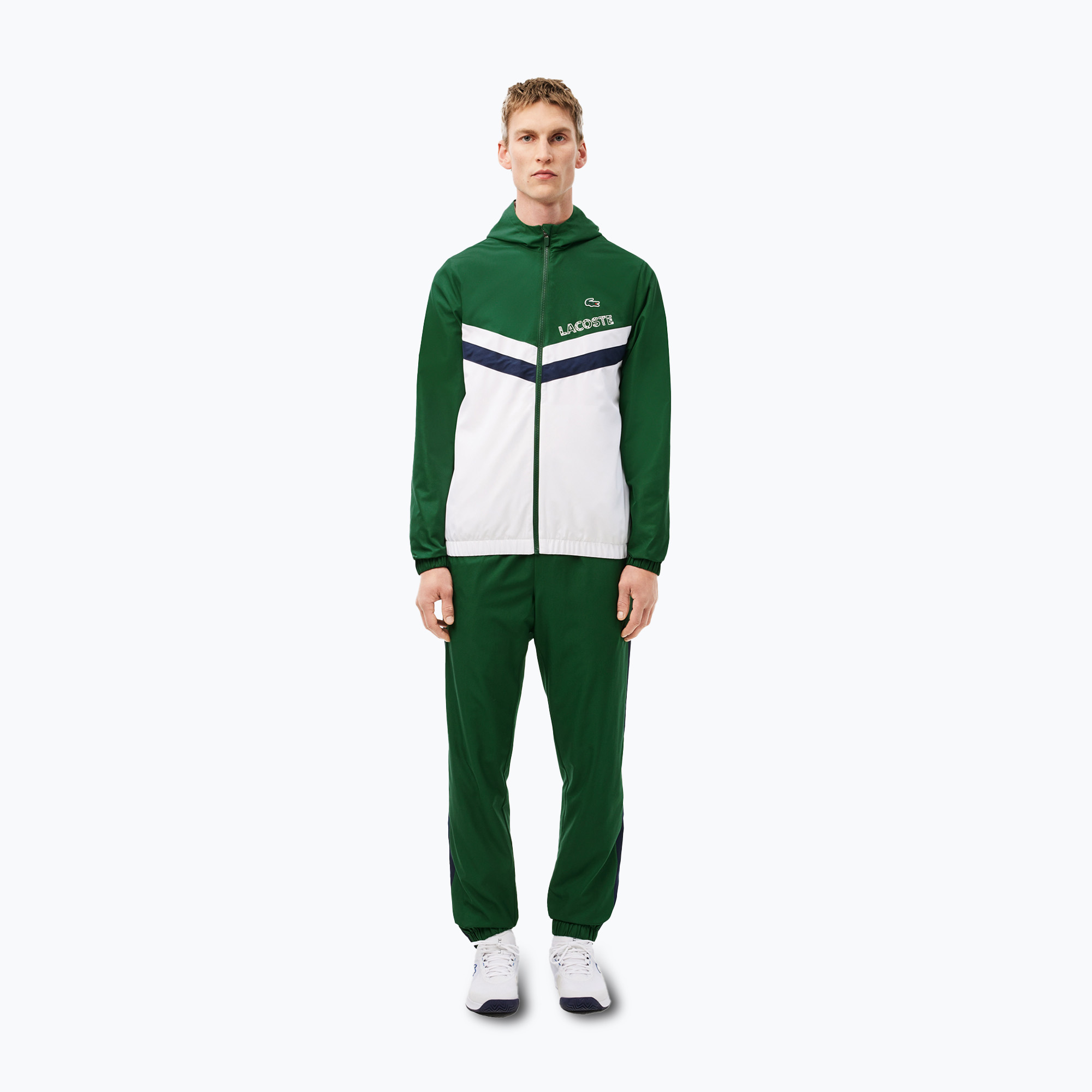 Dres męski Lacoste WH4241 green/white/navy blue 