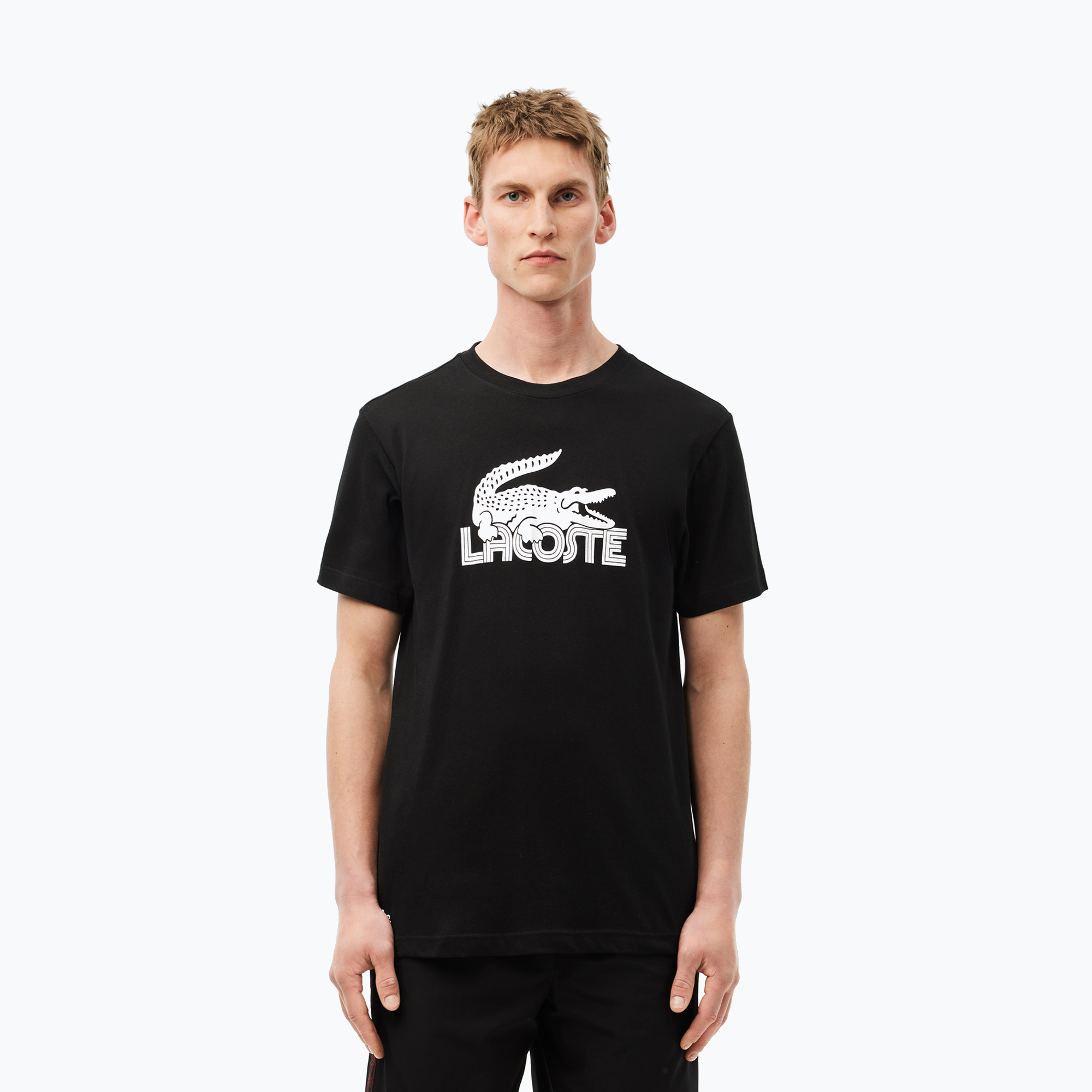 Koszulka męska Lacoste TH2508 black/white 