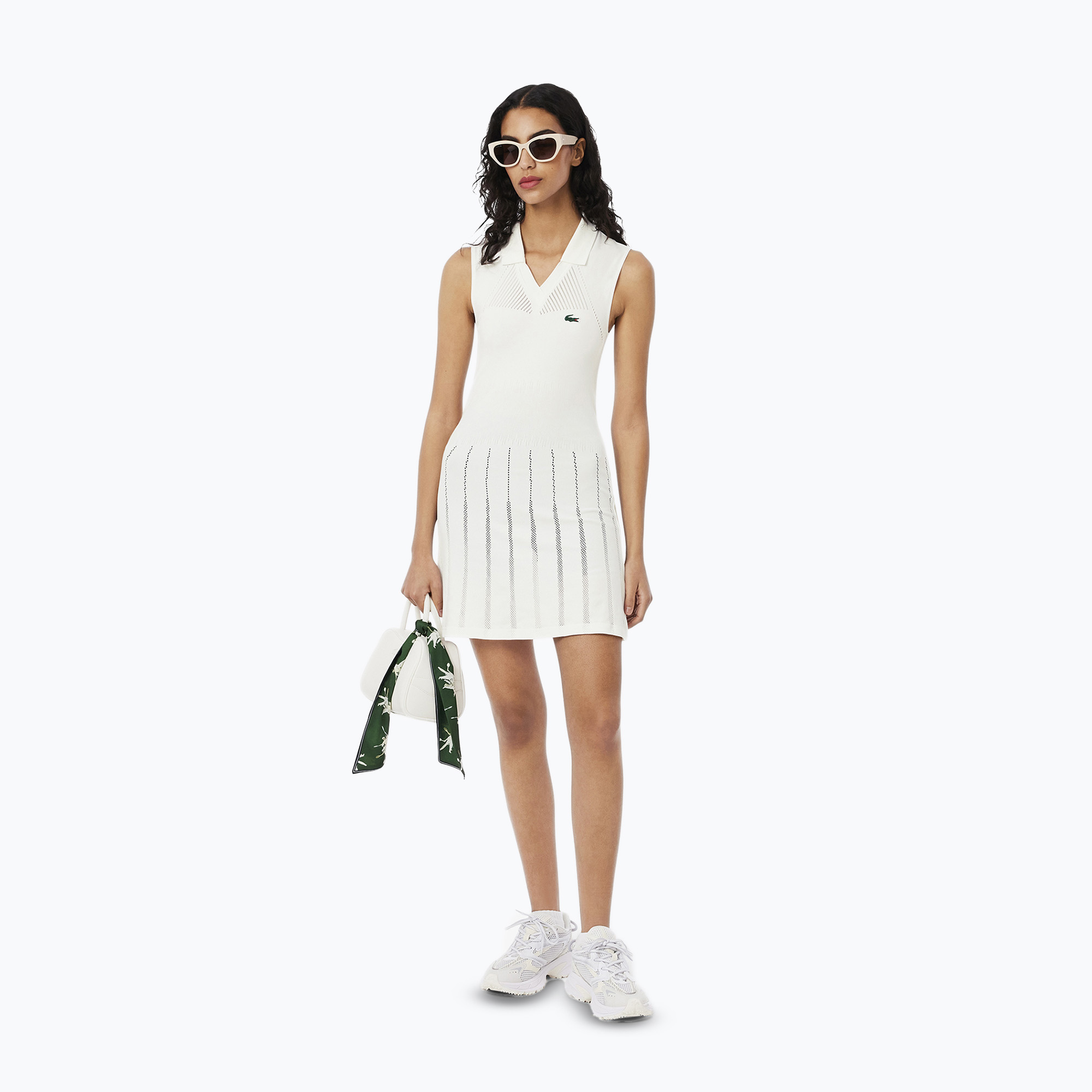 Sukienka tenisowa Lacoste EF0615 white/green 
