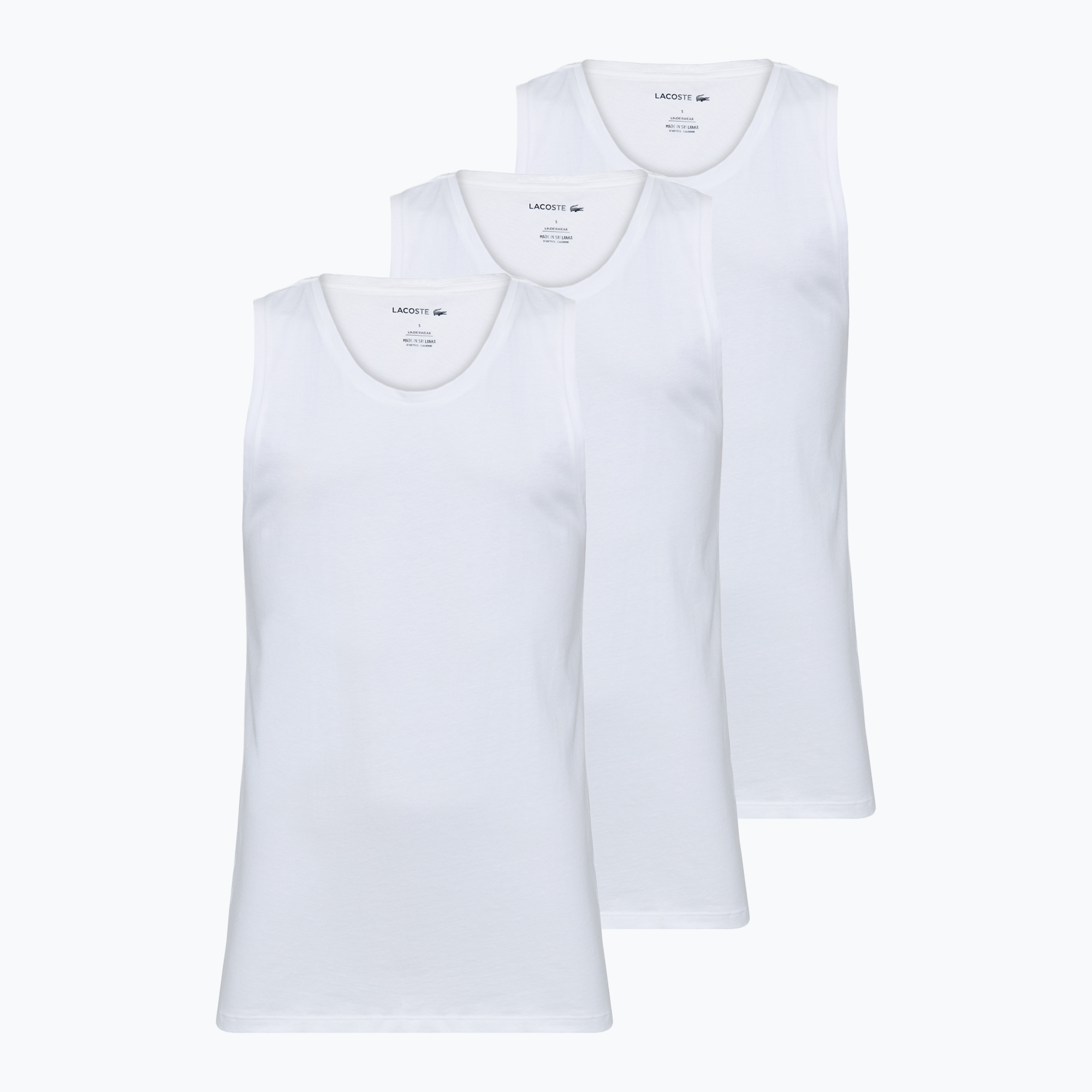 Мъжка тениска Lacoste TH9009 Tank 3 pcs. white