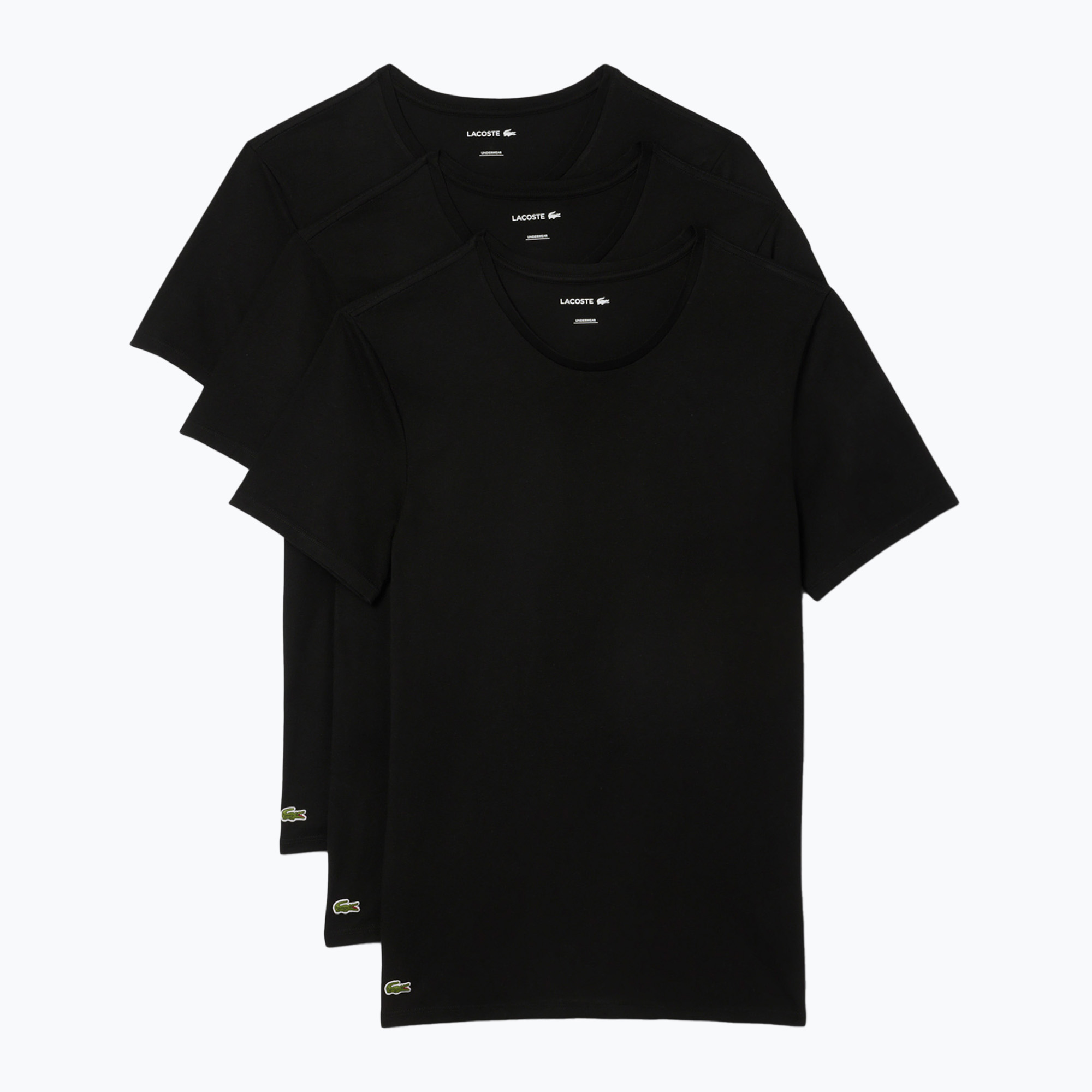 Koszulka męska Lacoste TH9007 3-pak black 