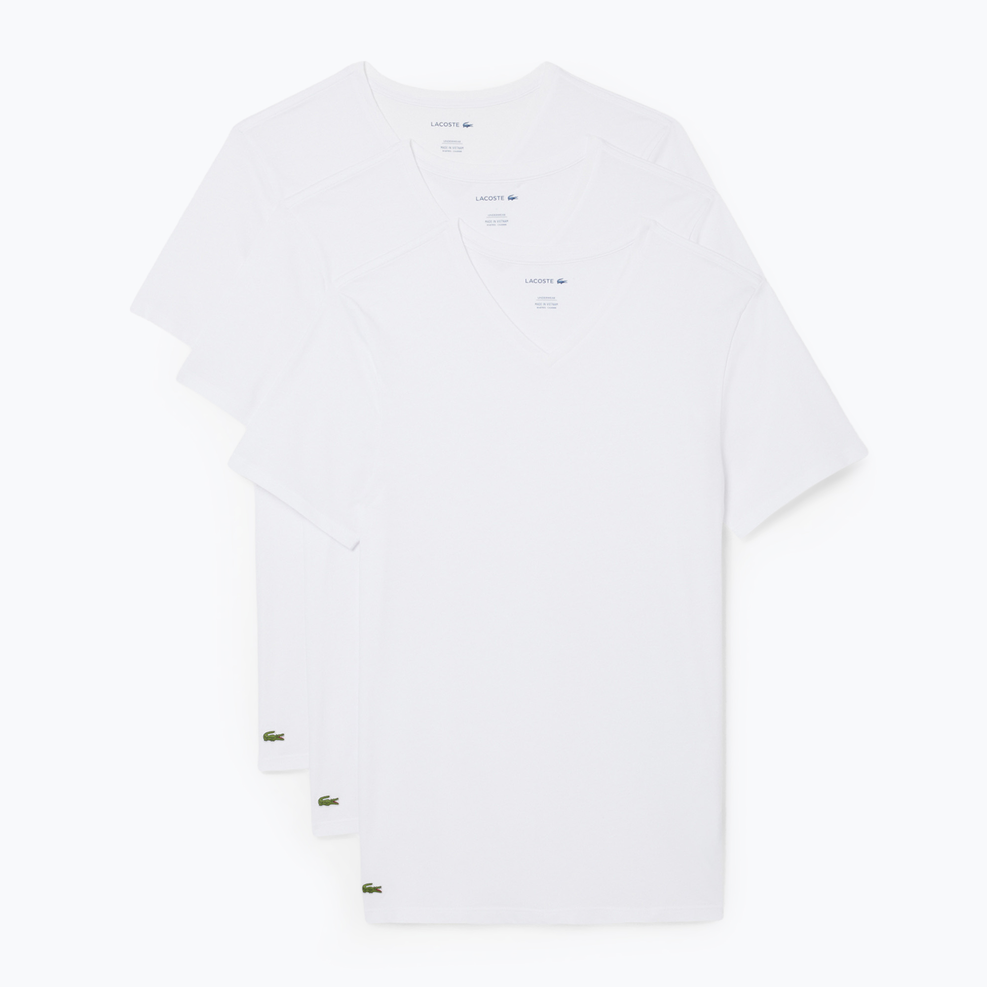 Koszulka męska Lacoste TH9008 3-pak white 