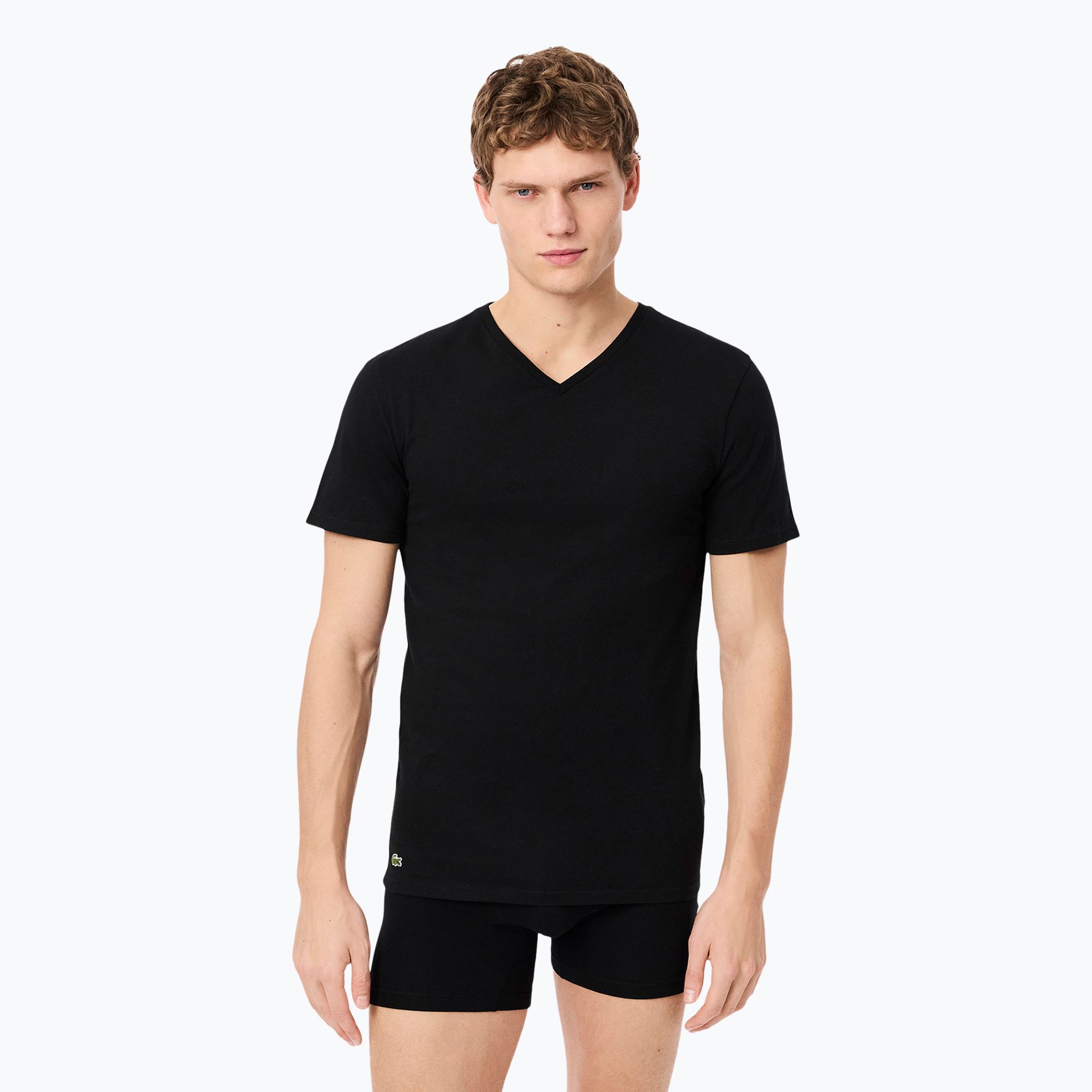 Koszulka męska Lacoste TH9008 3-pak black 