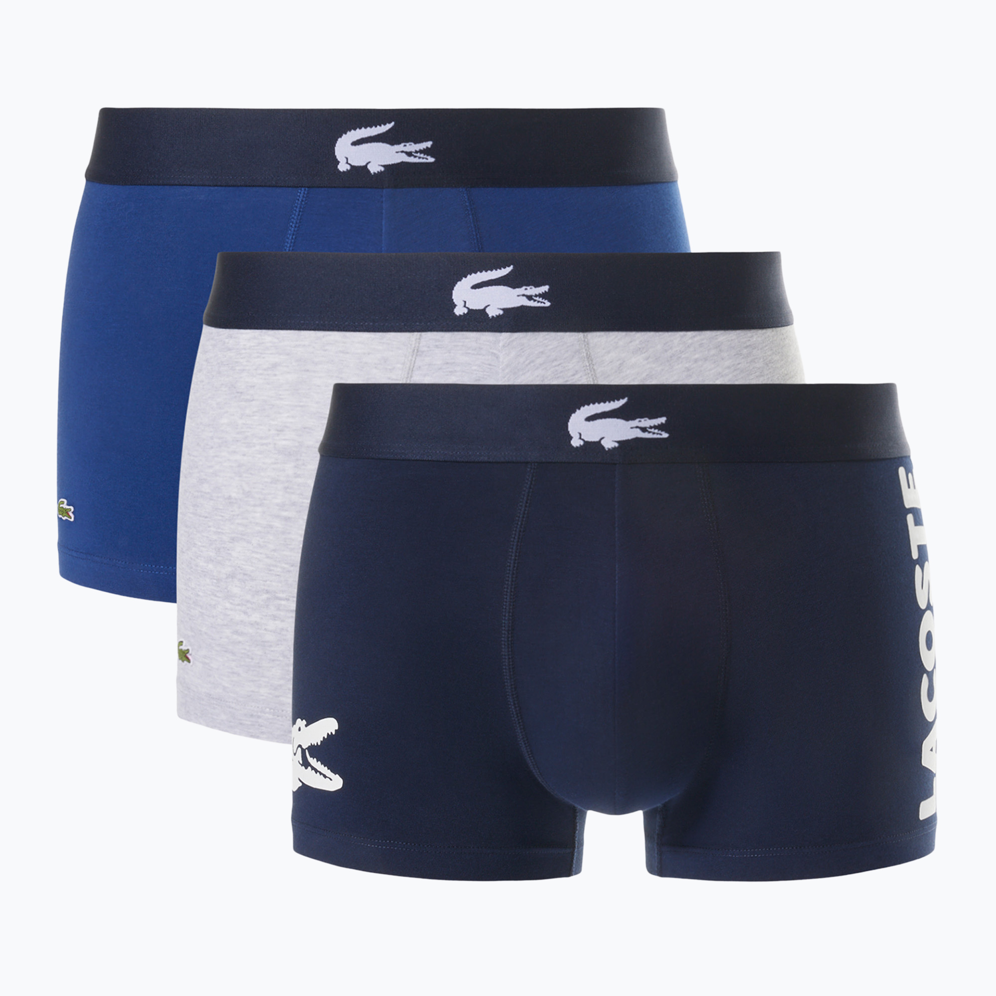 Bokserki męskie Lacoste 5H1291 3-pak navy blue/white/silver ch 