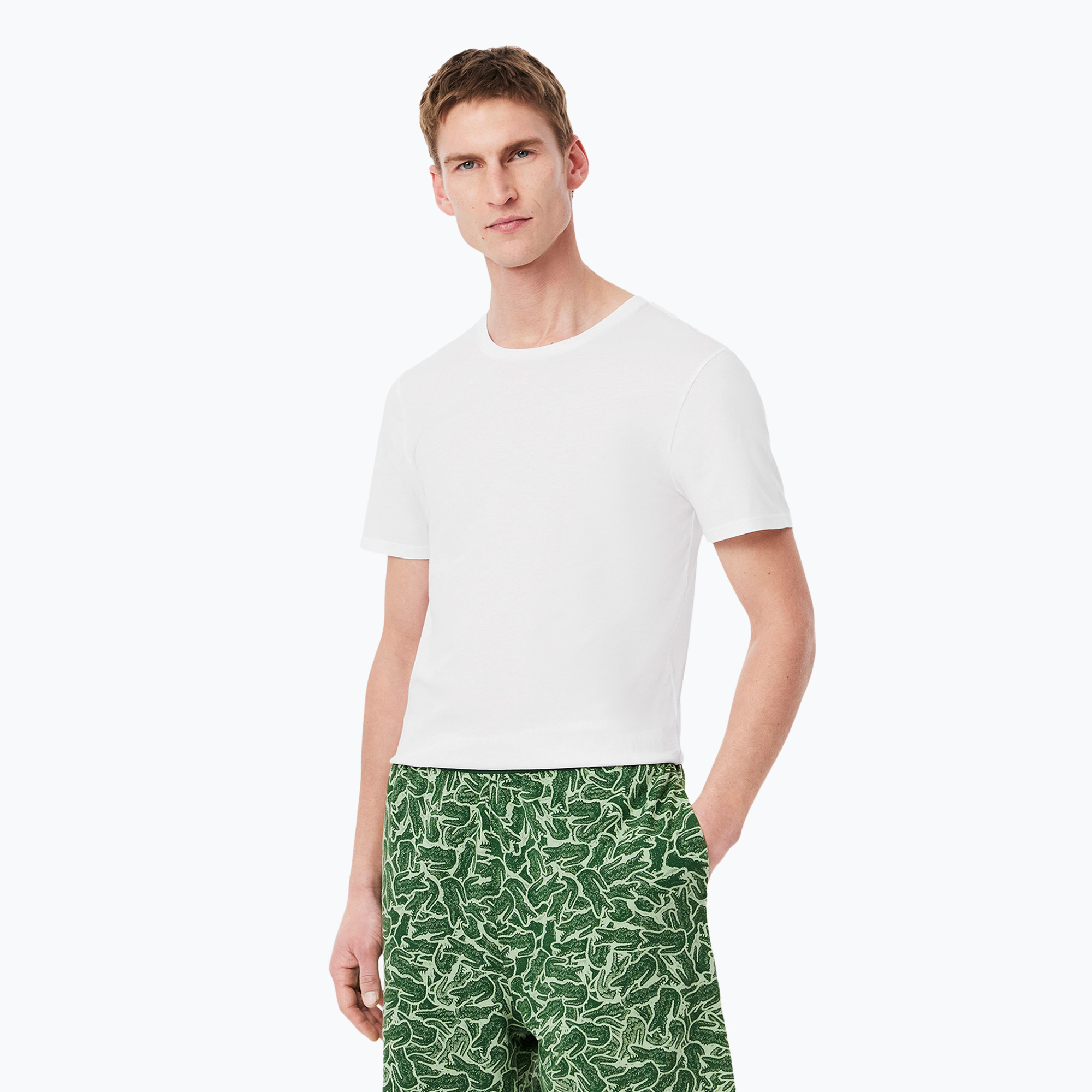 Pánske tričko Lacoste TH9007 3-pak white (TH9007)