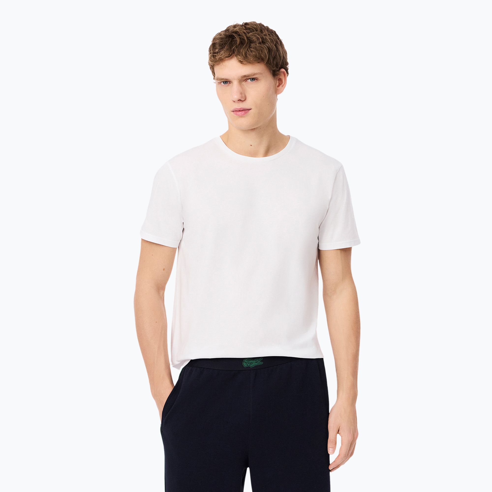 Koszulka męska Lacoste TH9010 3-pak white/silver chine/black 