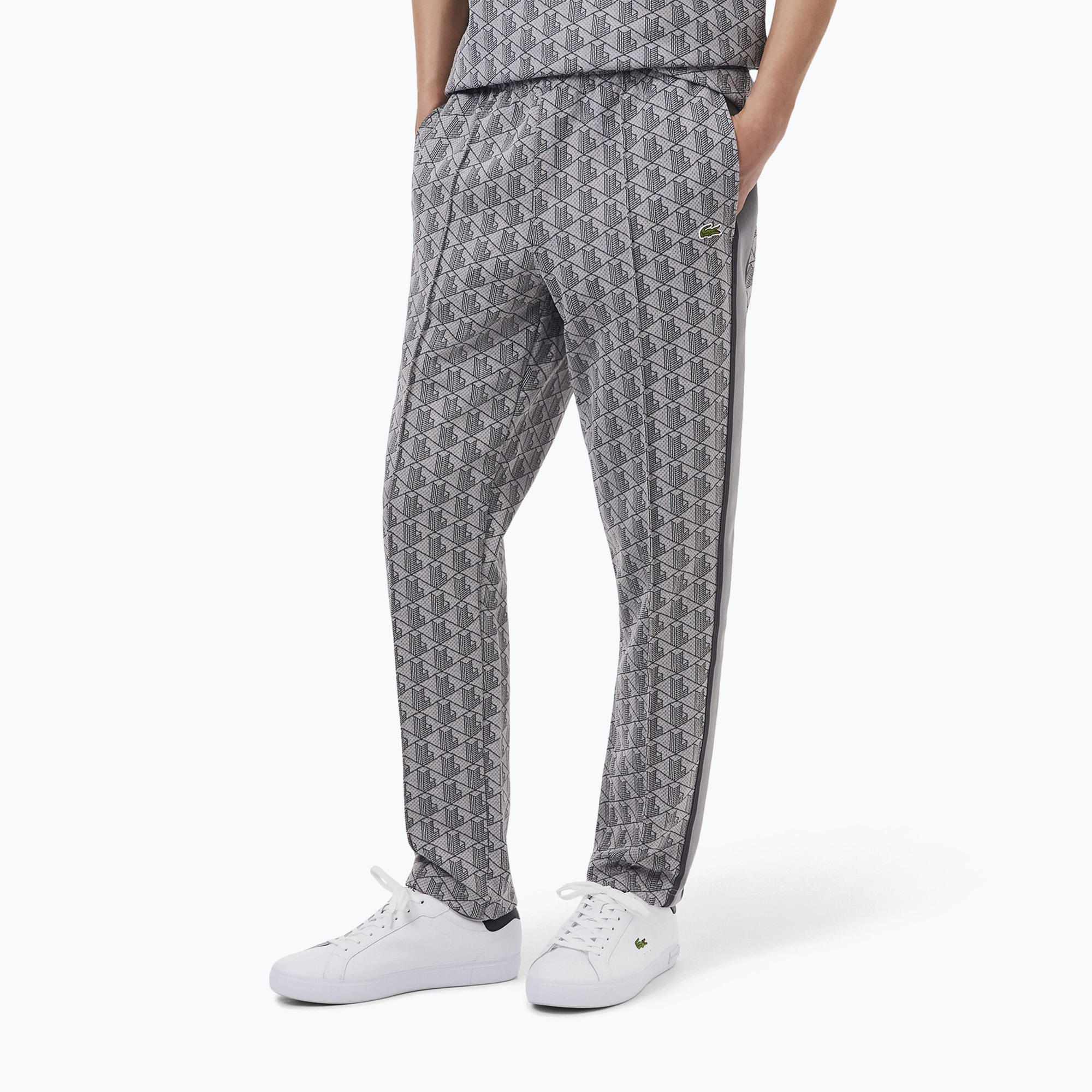 Мъжки панталони за бягане Lacoste XH1440 calluna/graphite