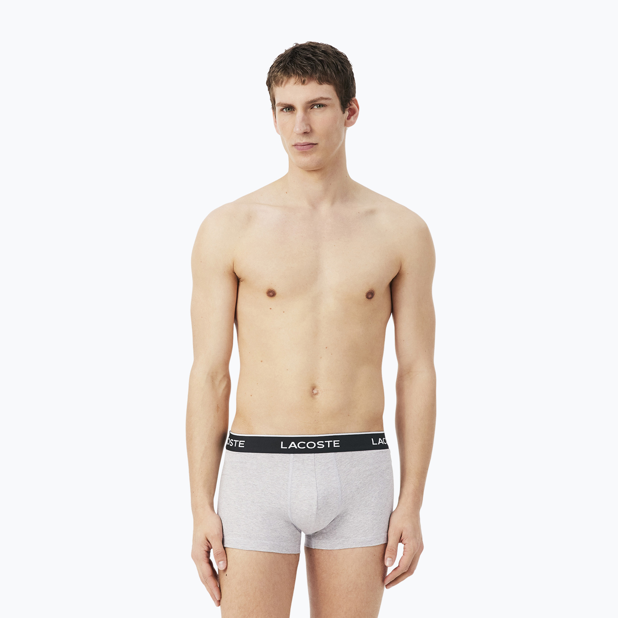 Мъжки боксерки Lacoste 5H1300 3 pack silver chine/flagstone/black