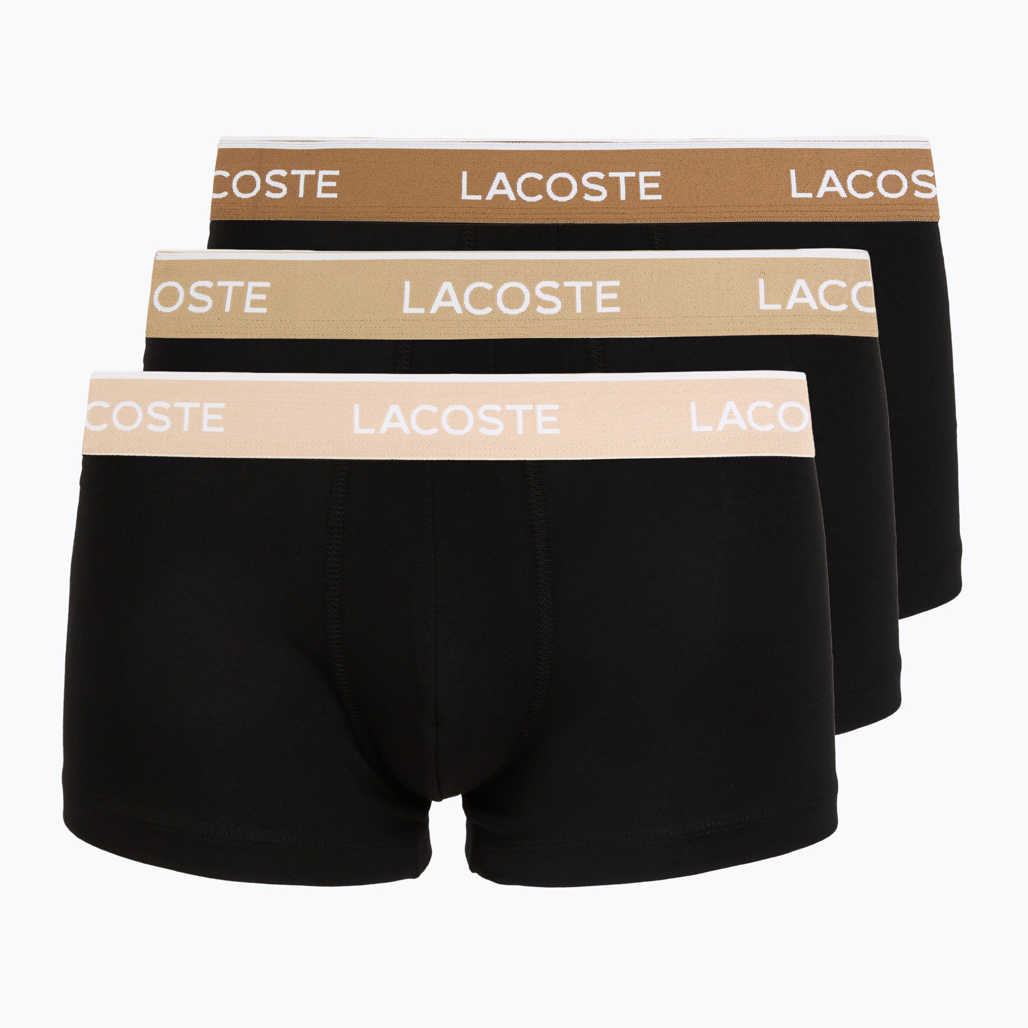 Мъжки боксерки Lacoste 5H1297 3 pack black/sisal/viennese/cookie